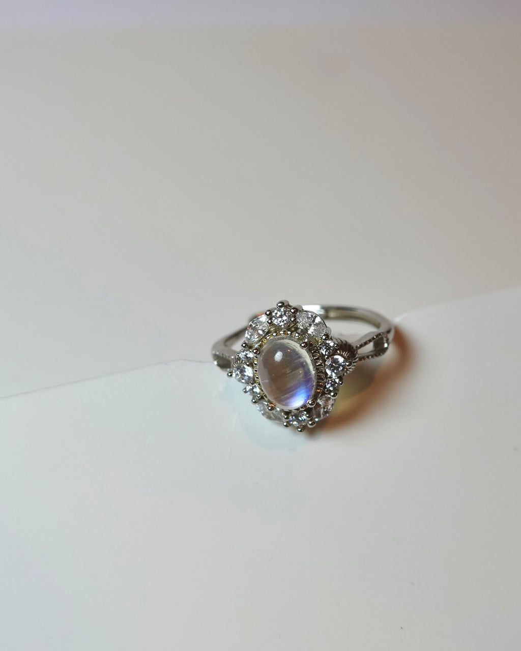 Moonstone Vintage Oval Statement Ring