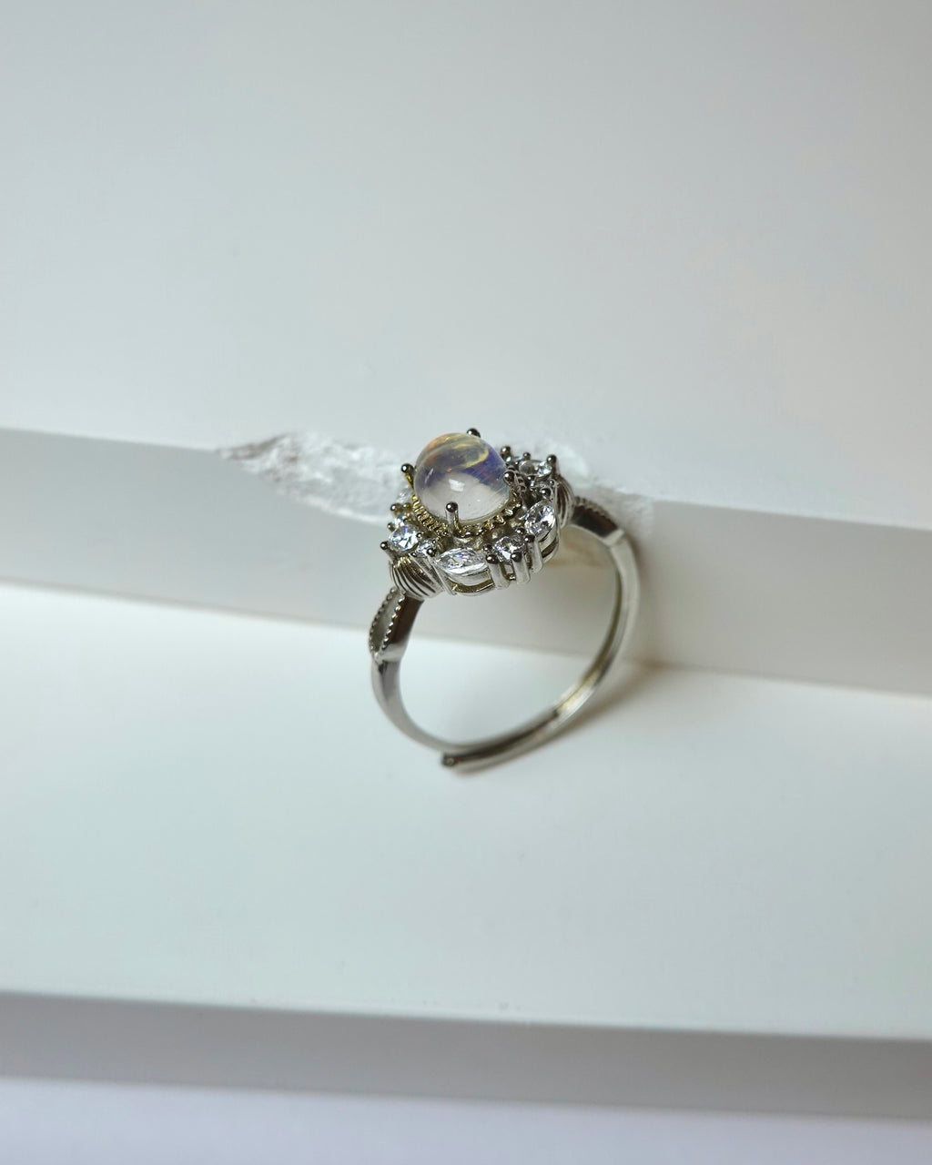 Moonstone Vintage Oval Statement Ring