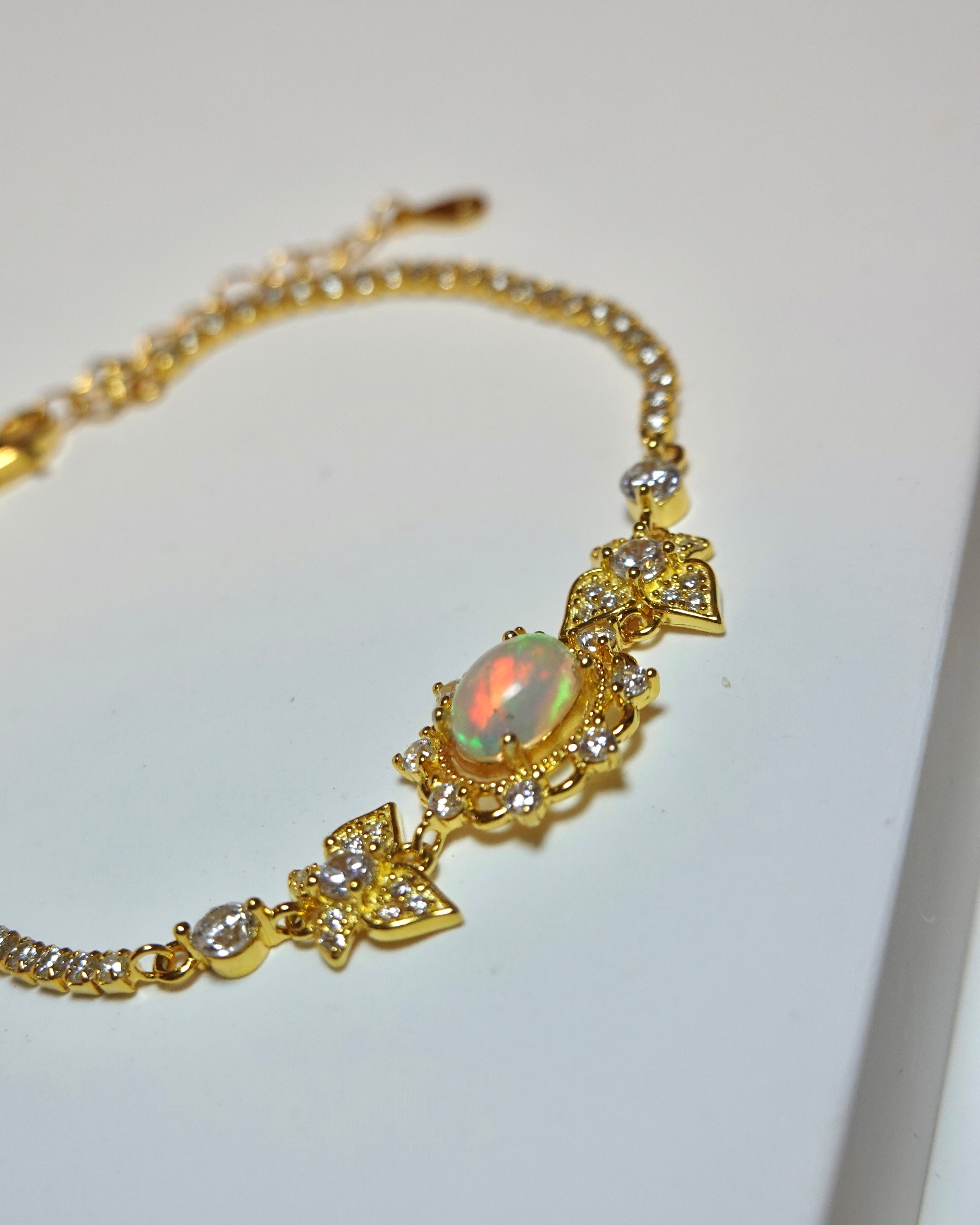 Slim Natural Opal Bracelet