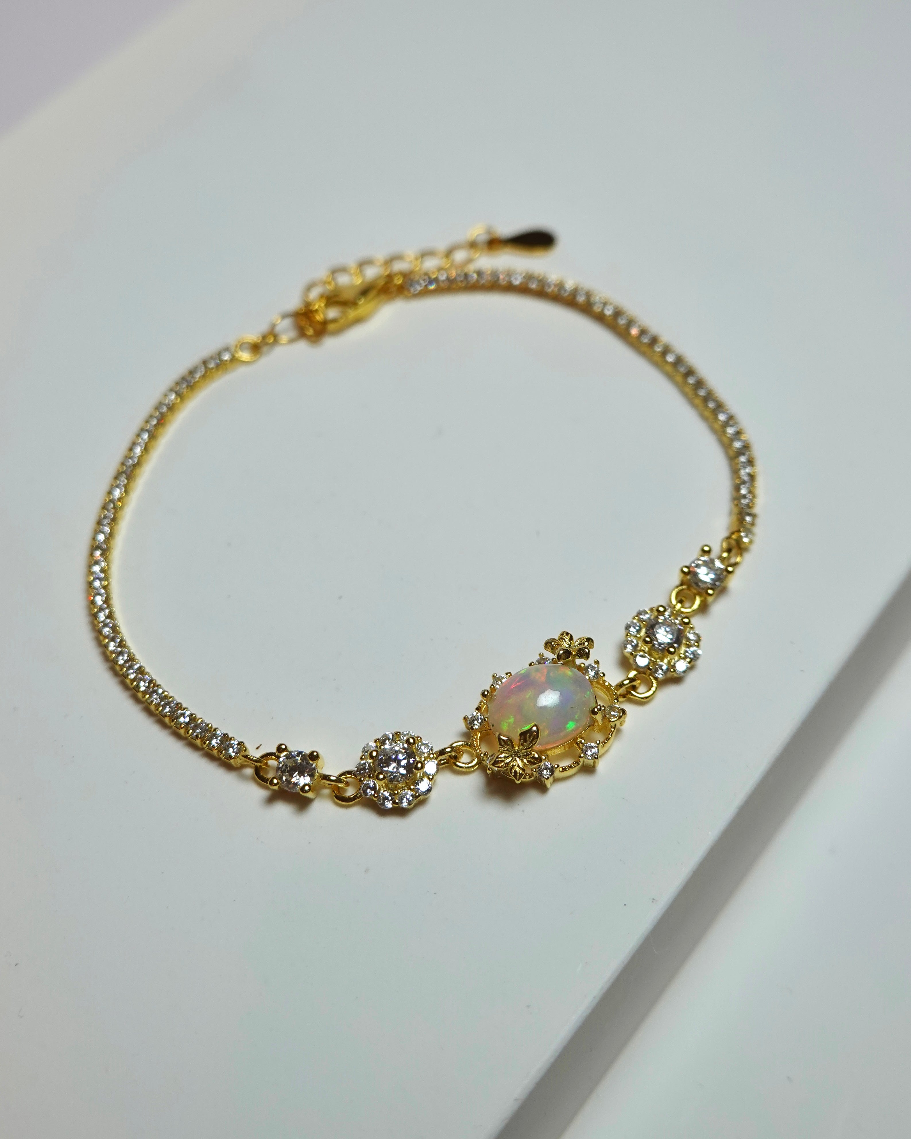 Slim Natural Opal Bracelet