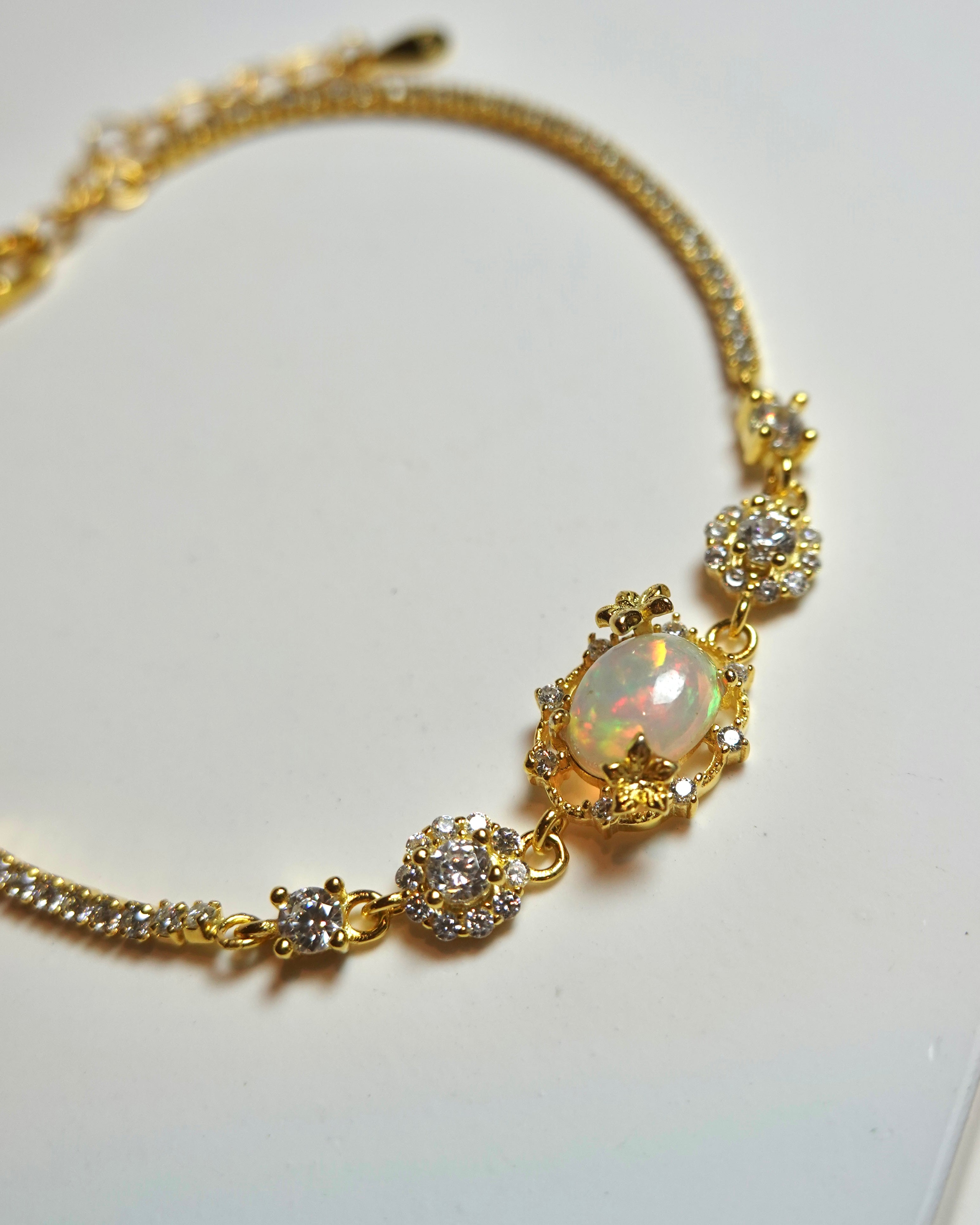 Slim Natural Opal Bracelet