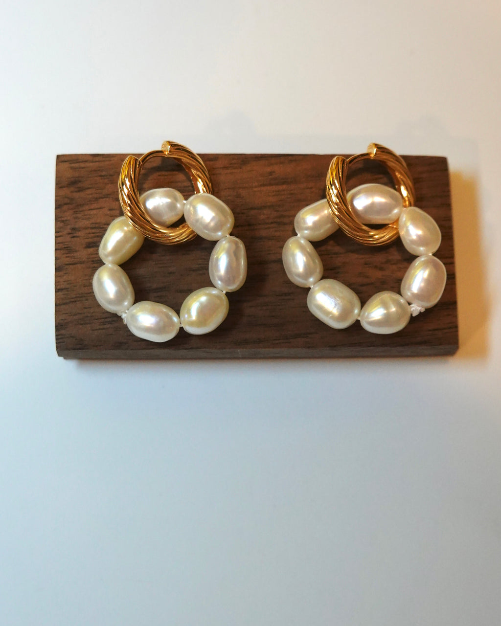 Classic Hoop Pearl Earrings