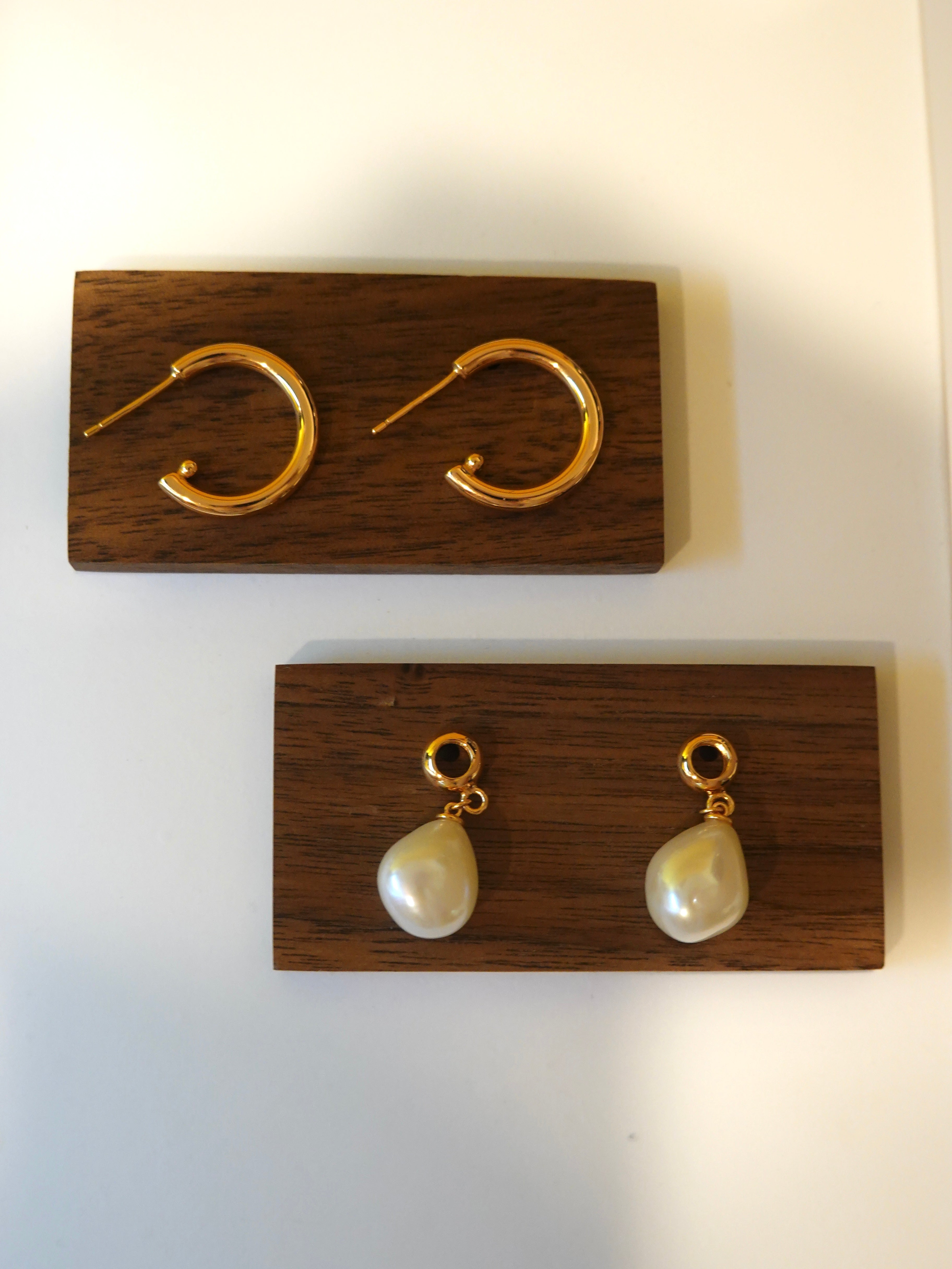 Classic Hoop Pearl Earrings