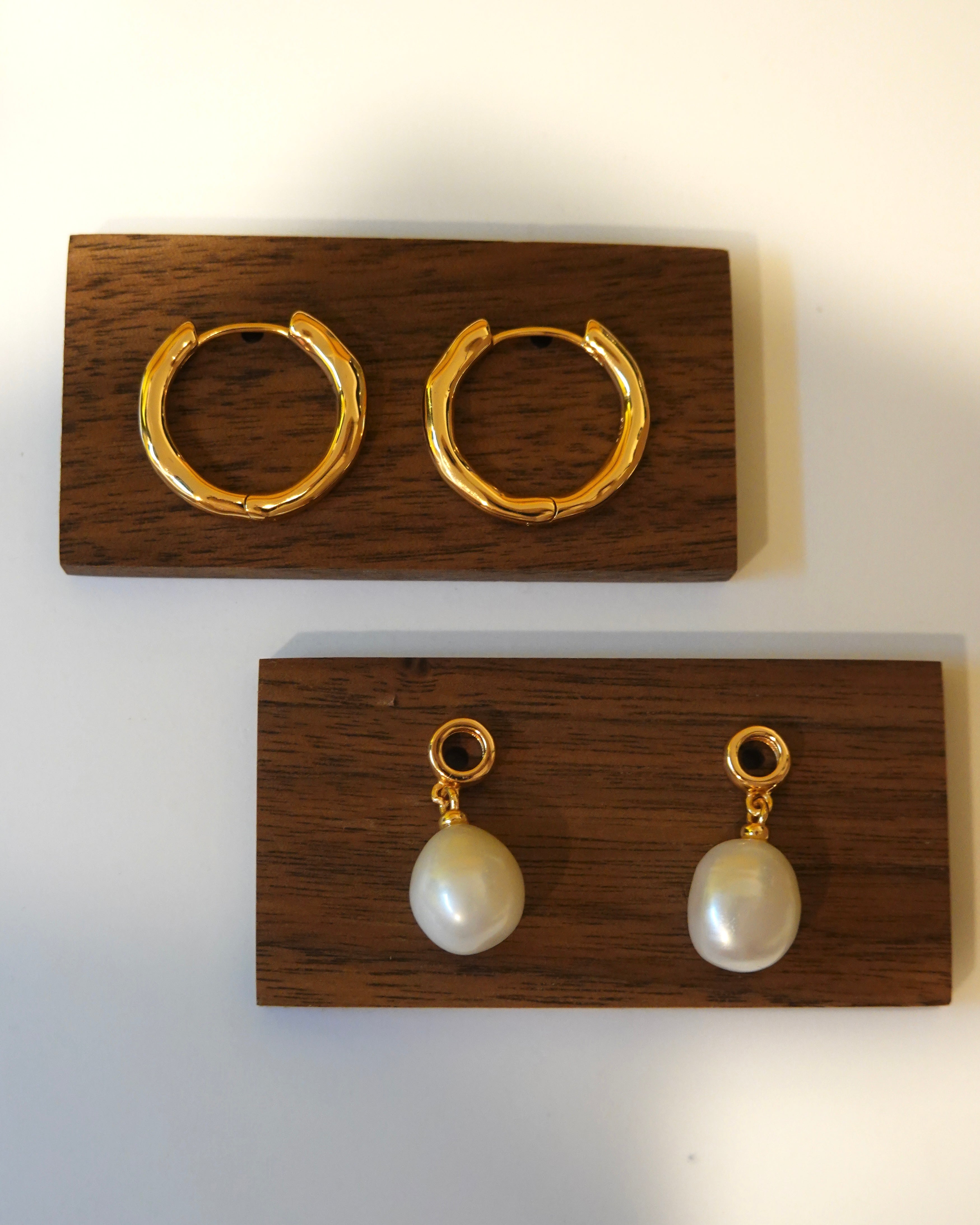 Classic Hoop Pearl Earrings