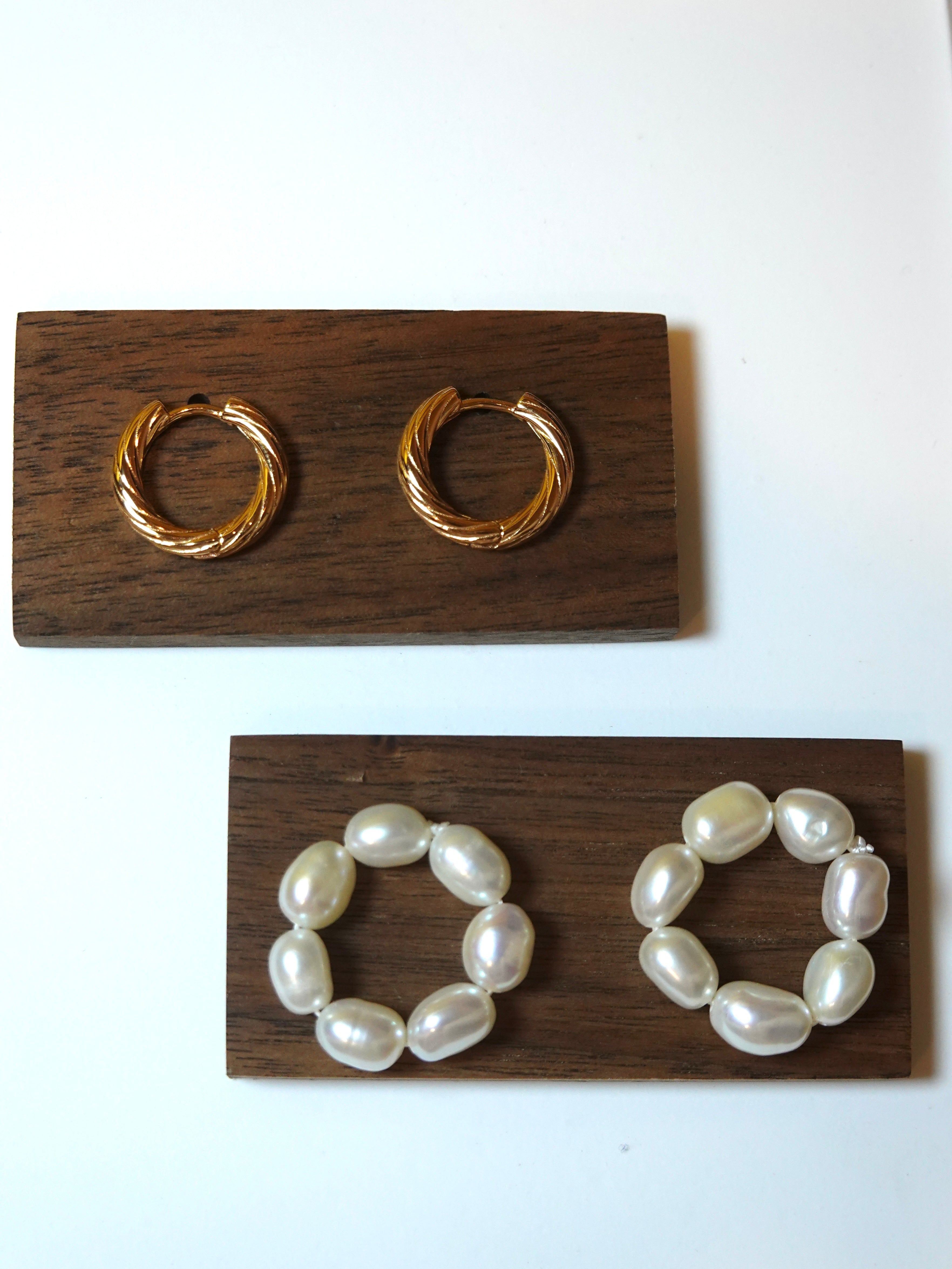 Classic Hoop Pearl Earrings