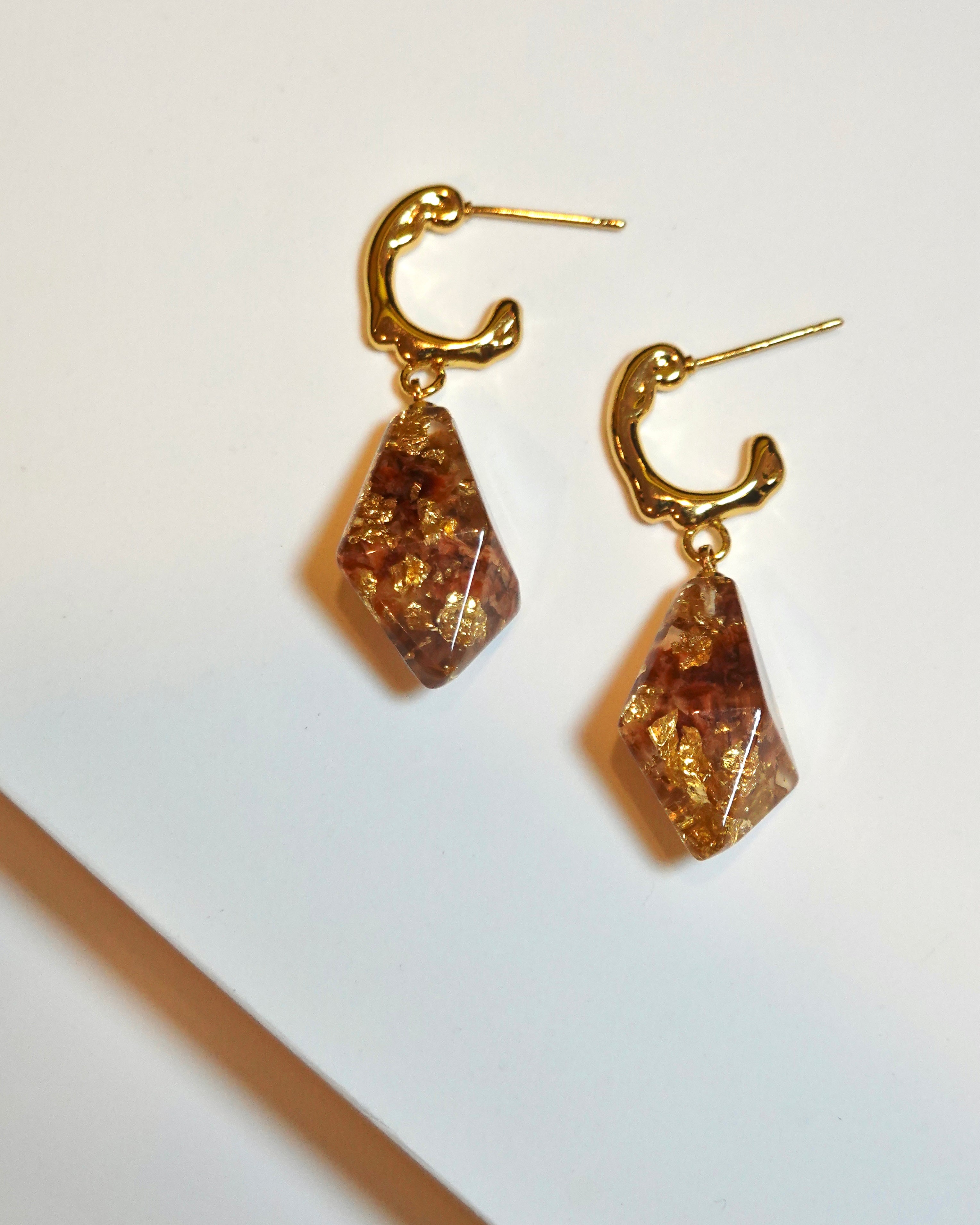 Resin Floral Earrings