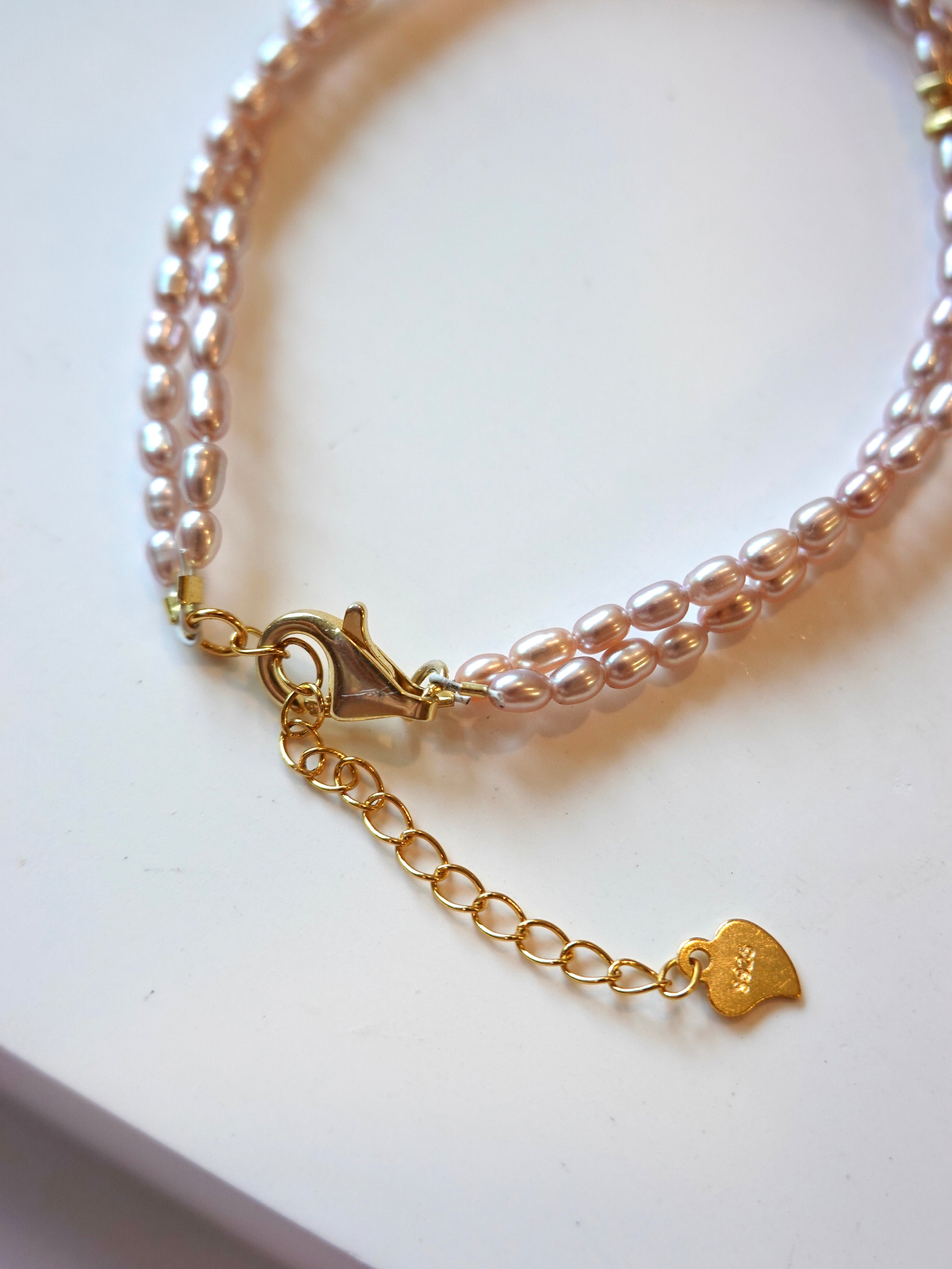 Lavender Rice Pearl Double-Wrap Bracelet