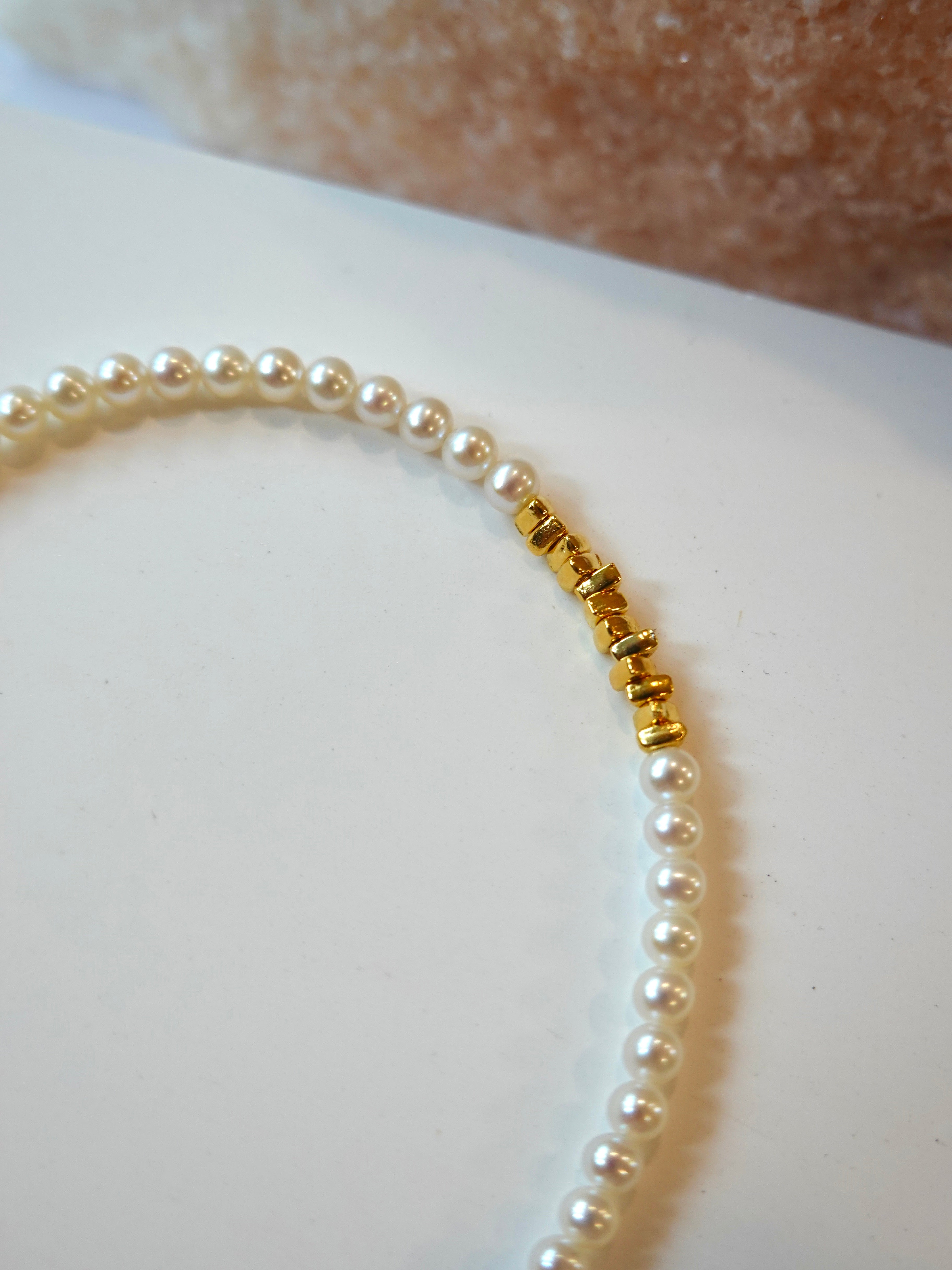 Golden Whisper Pearl Bracelet