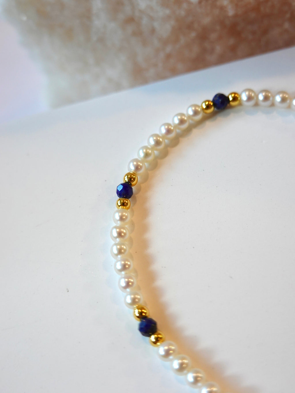 Classic Pearl with Lapis Bracelet
