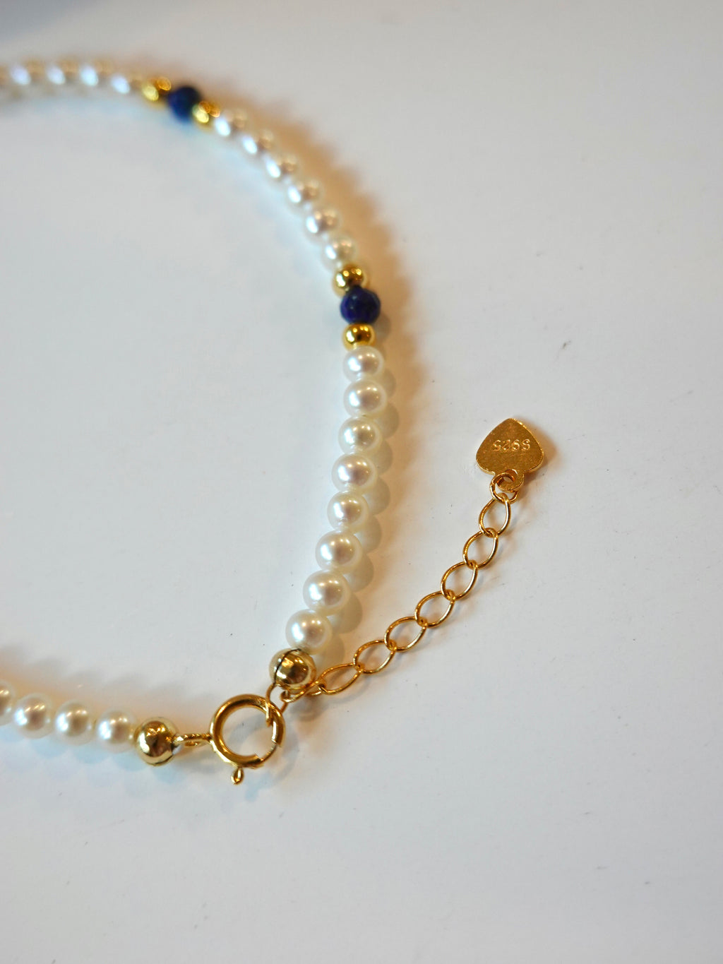 Classic Pearl with Lapis Bracelet