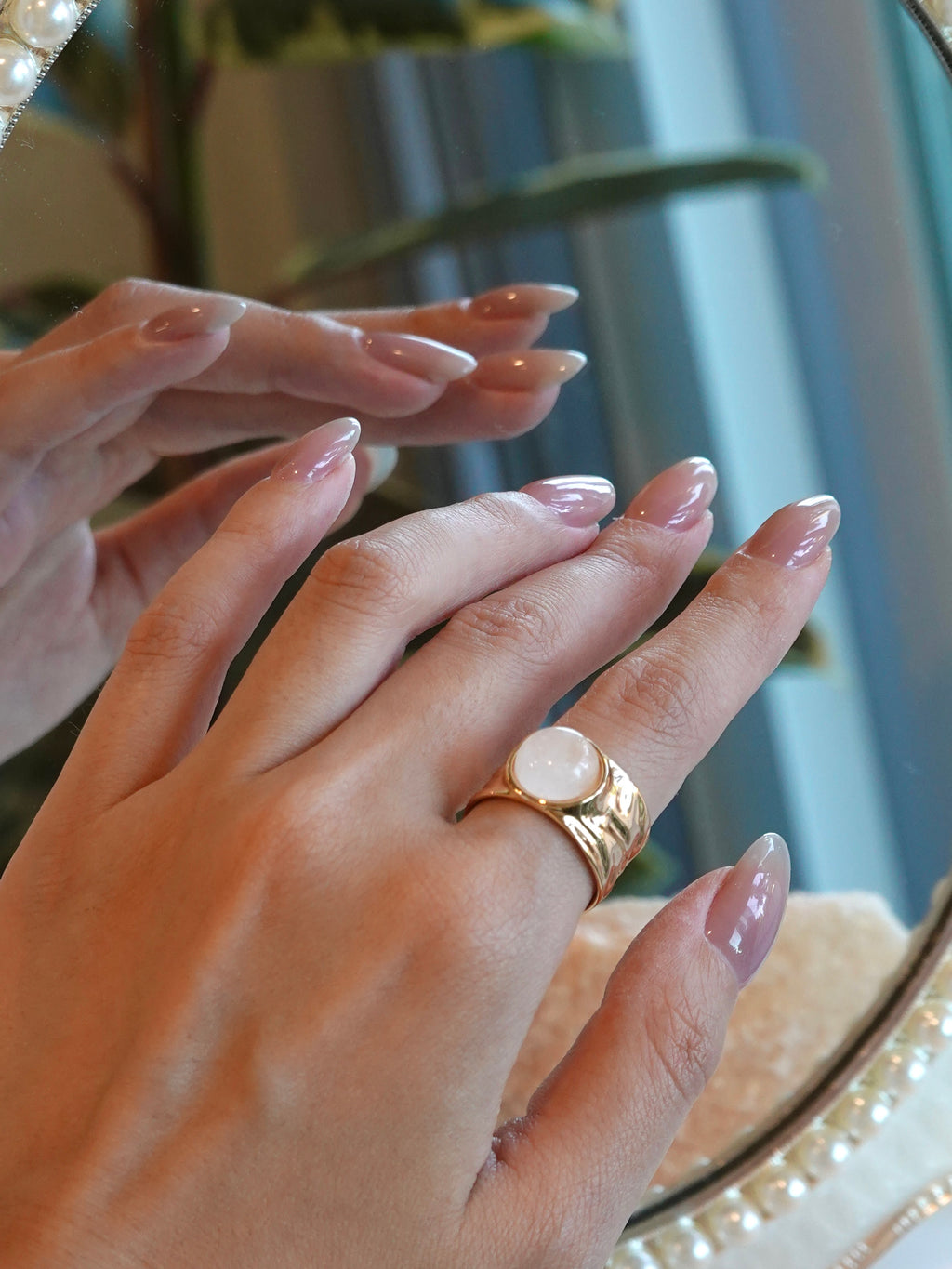 Wide Band Quartz Ring