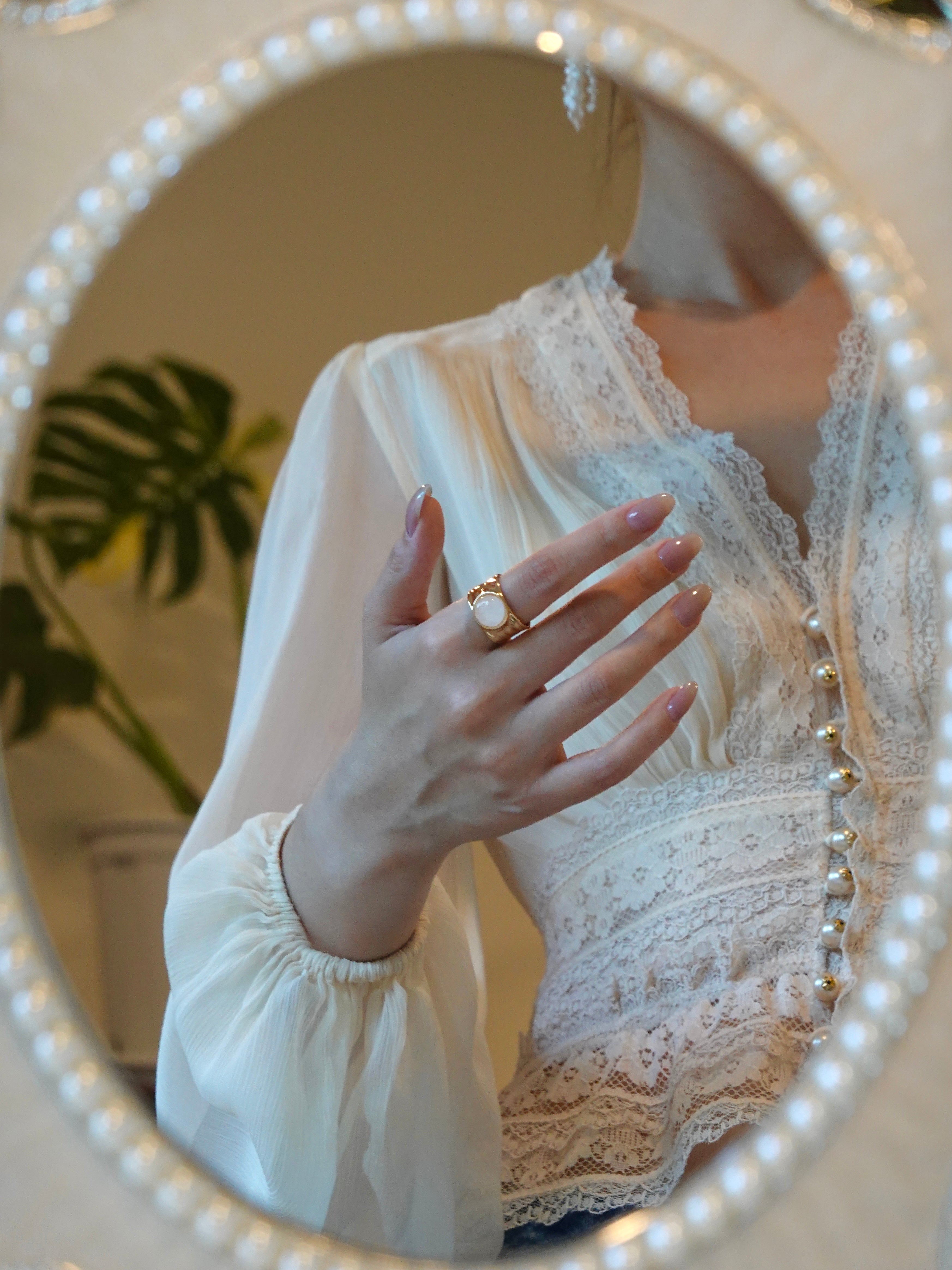 Wide Band Quartz Ring