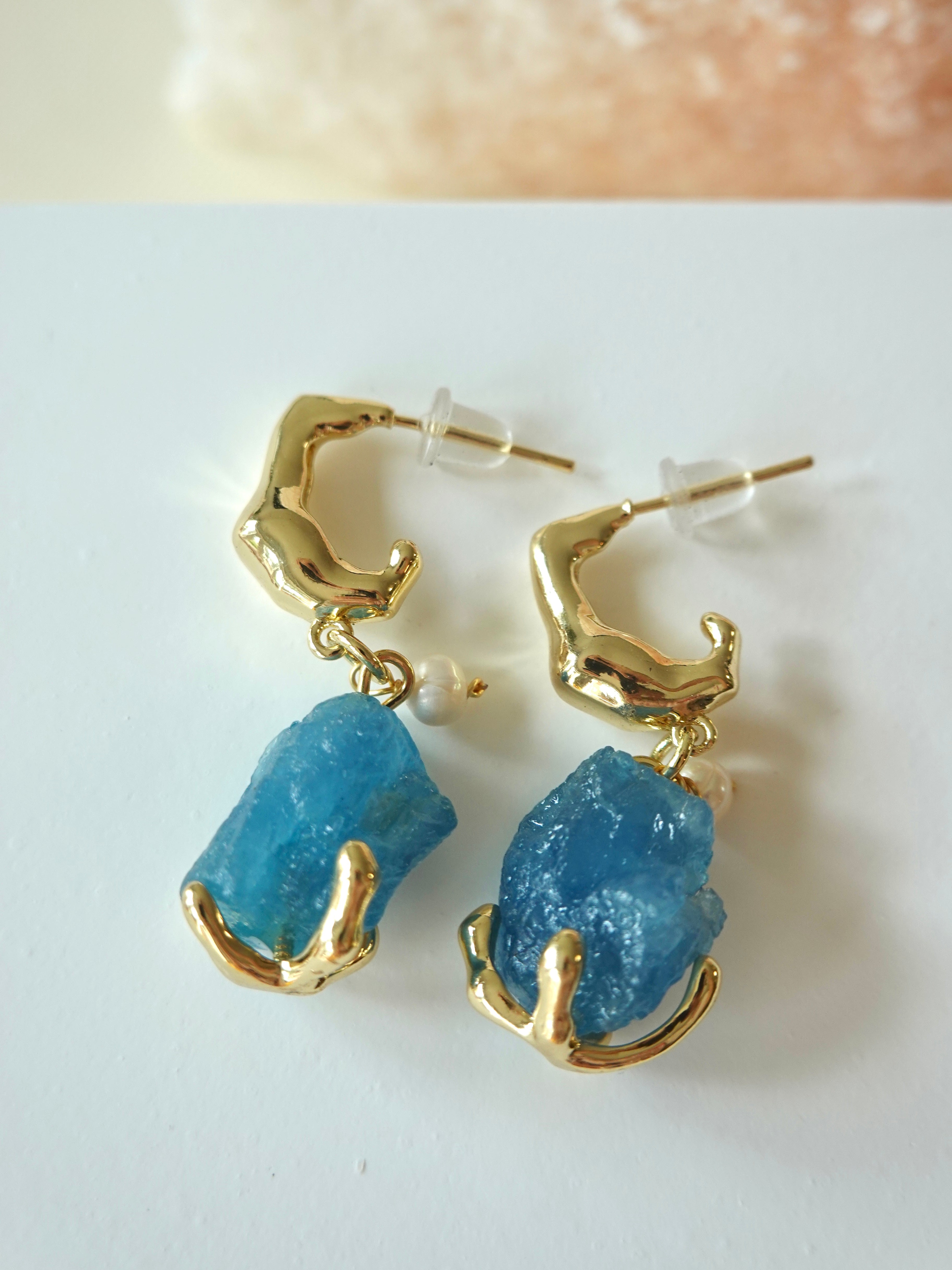 Icon Marina Raw Aqua Drops Earring
