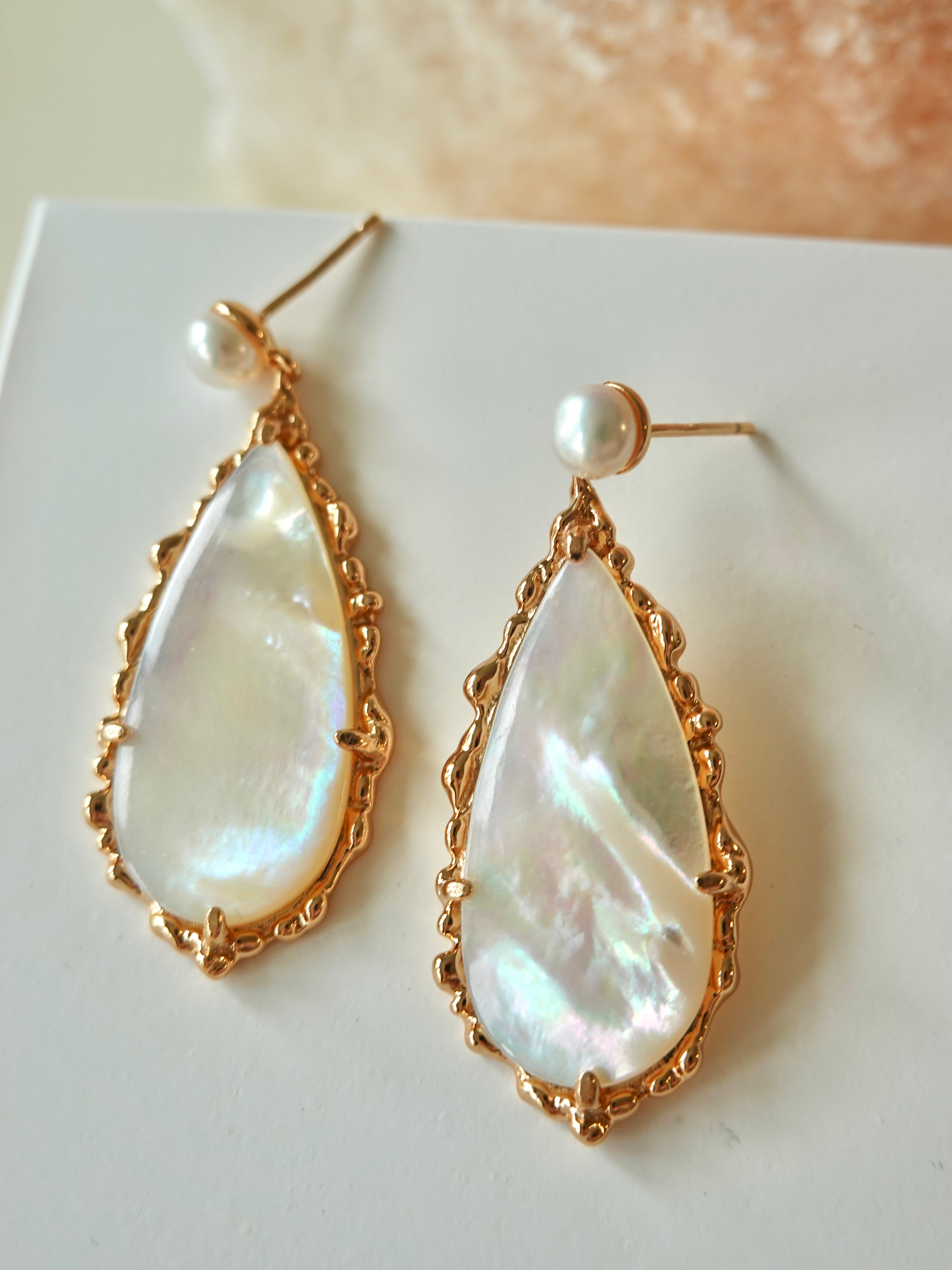 Ripple Teardrop Earrings