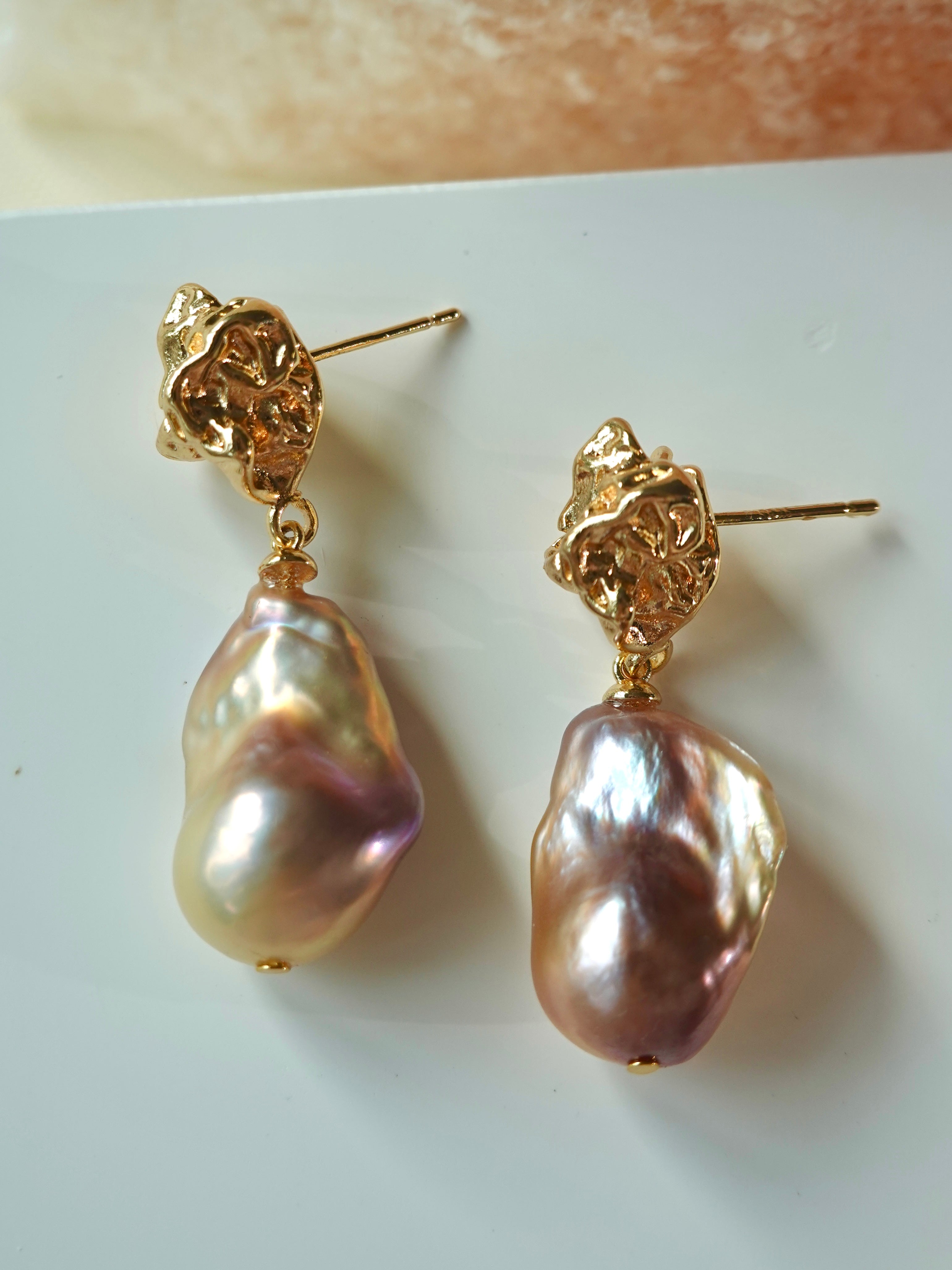 Lavender Bloom Baroque Earrings