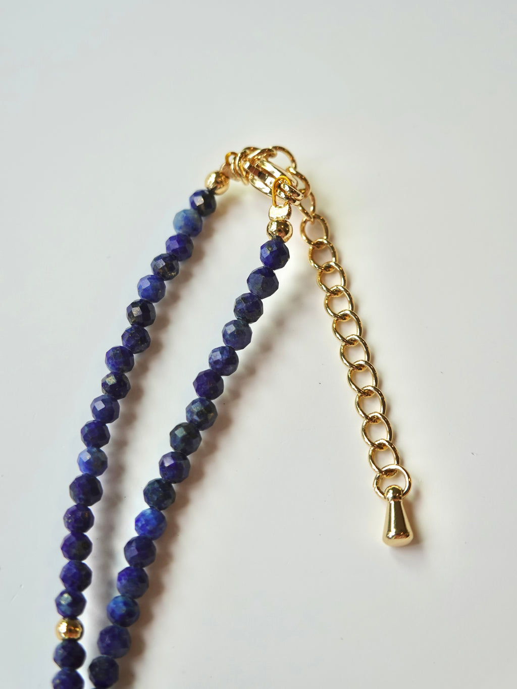 Faceted Lapis & Pearl Necklace