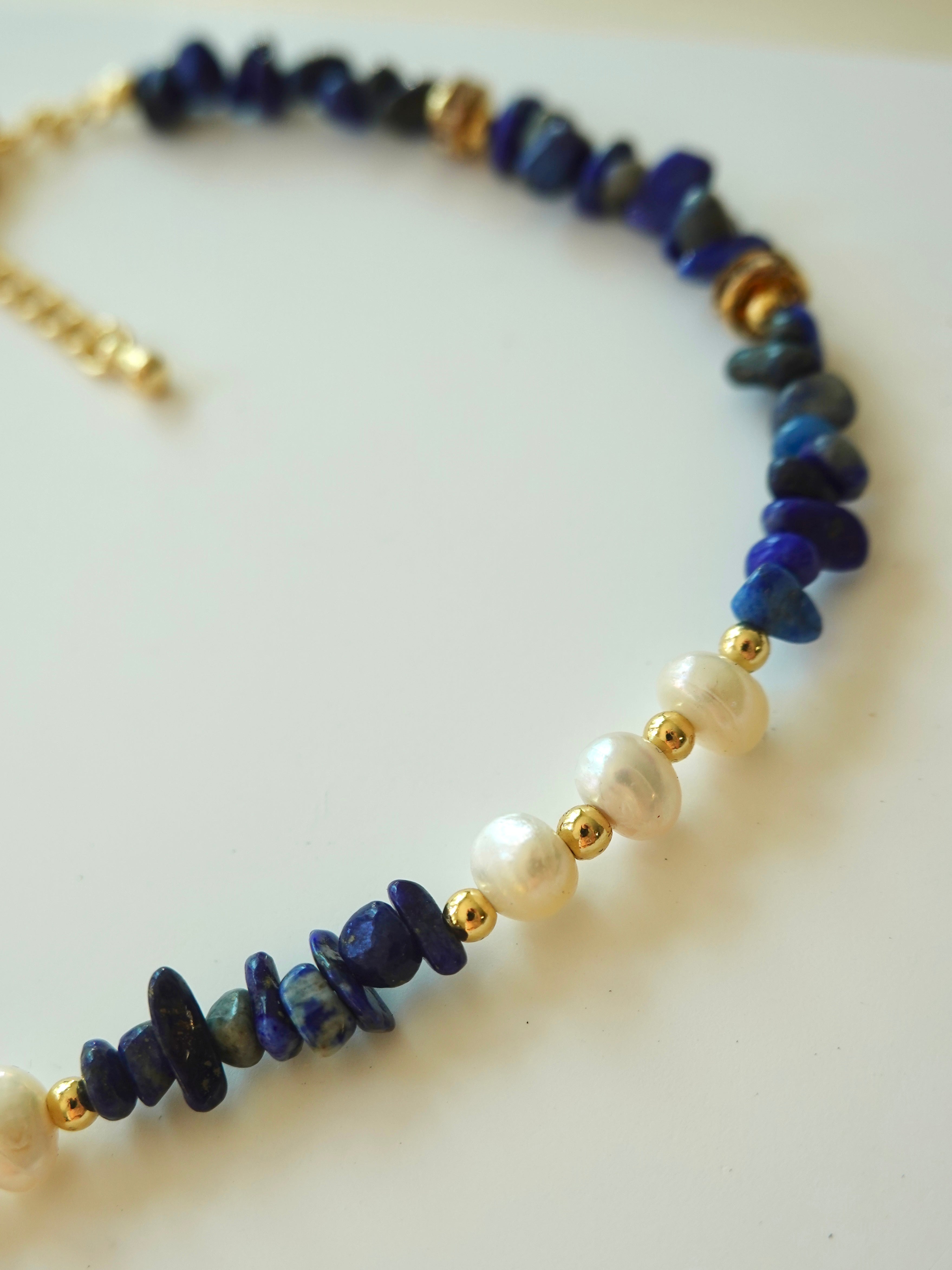Lapis Pearl Necklace