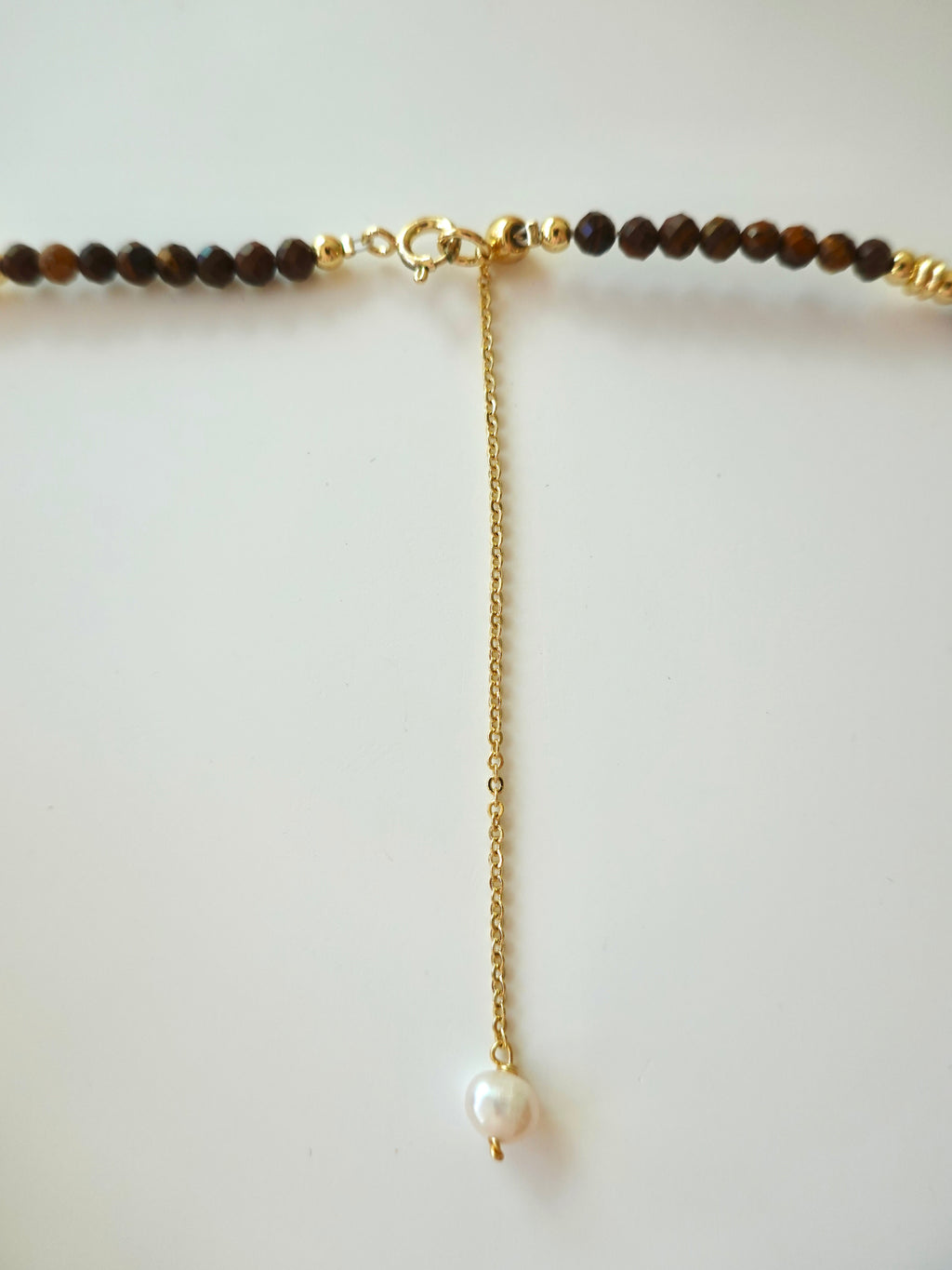 Faceted Tiger Eye Pendant Necklace