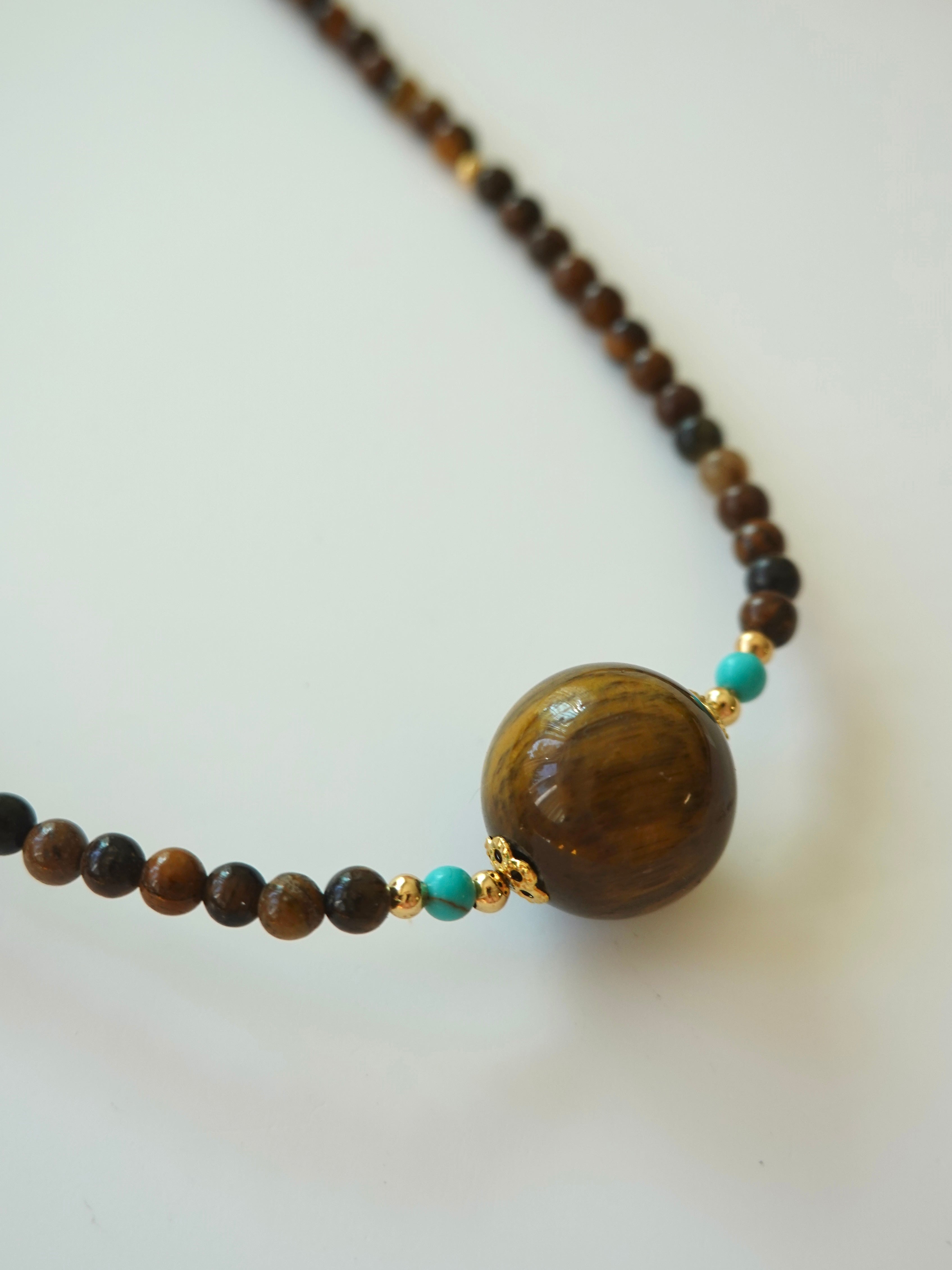 Tiger Eye Sphere Necklace
