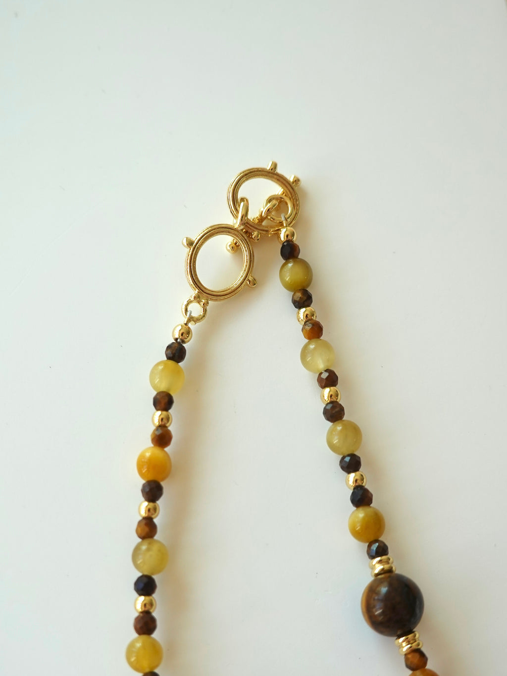 Tiger Eye Pearl Strand Necklace