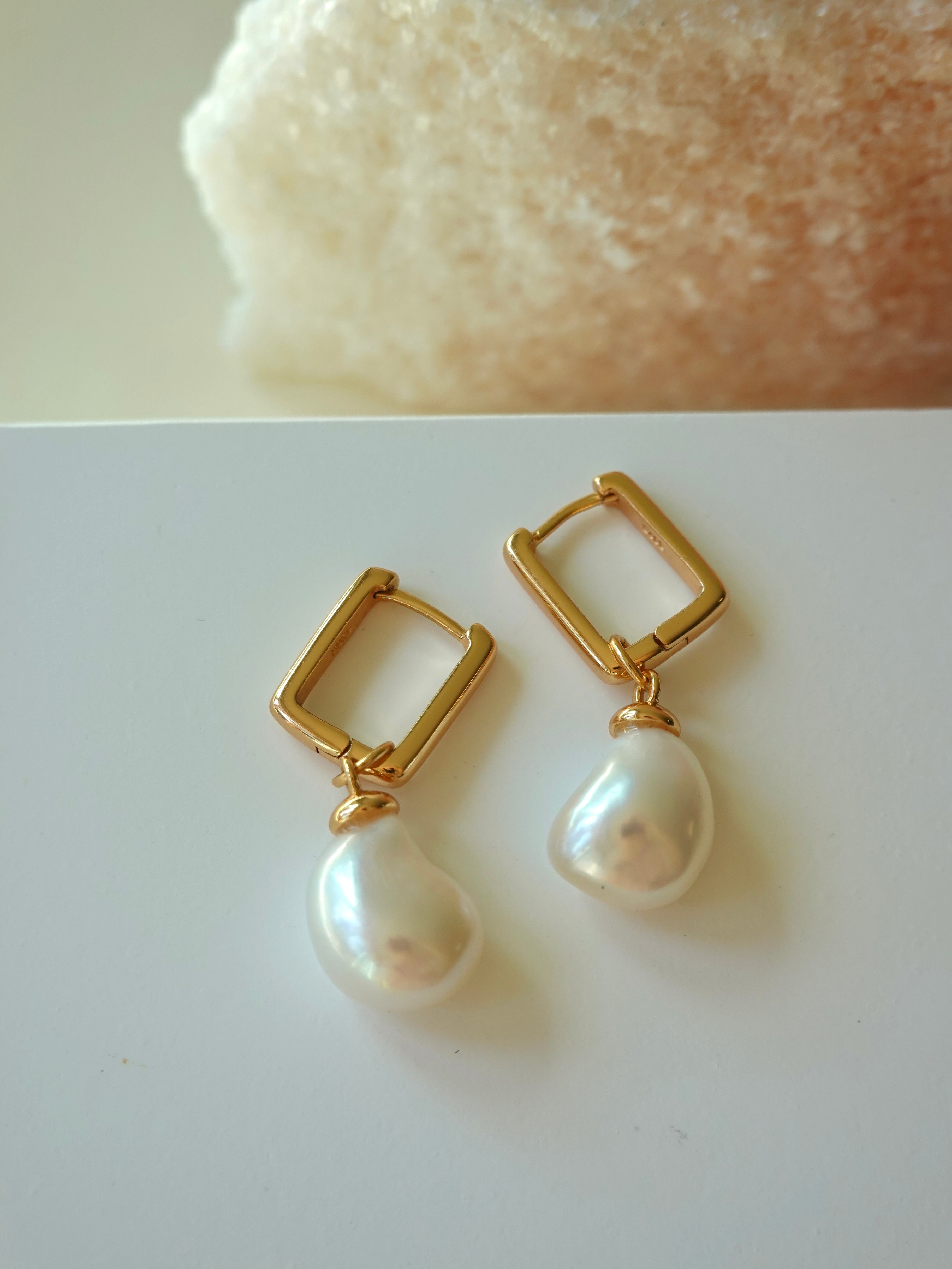 Teardrop Baroque Pearl Earrings