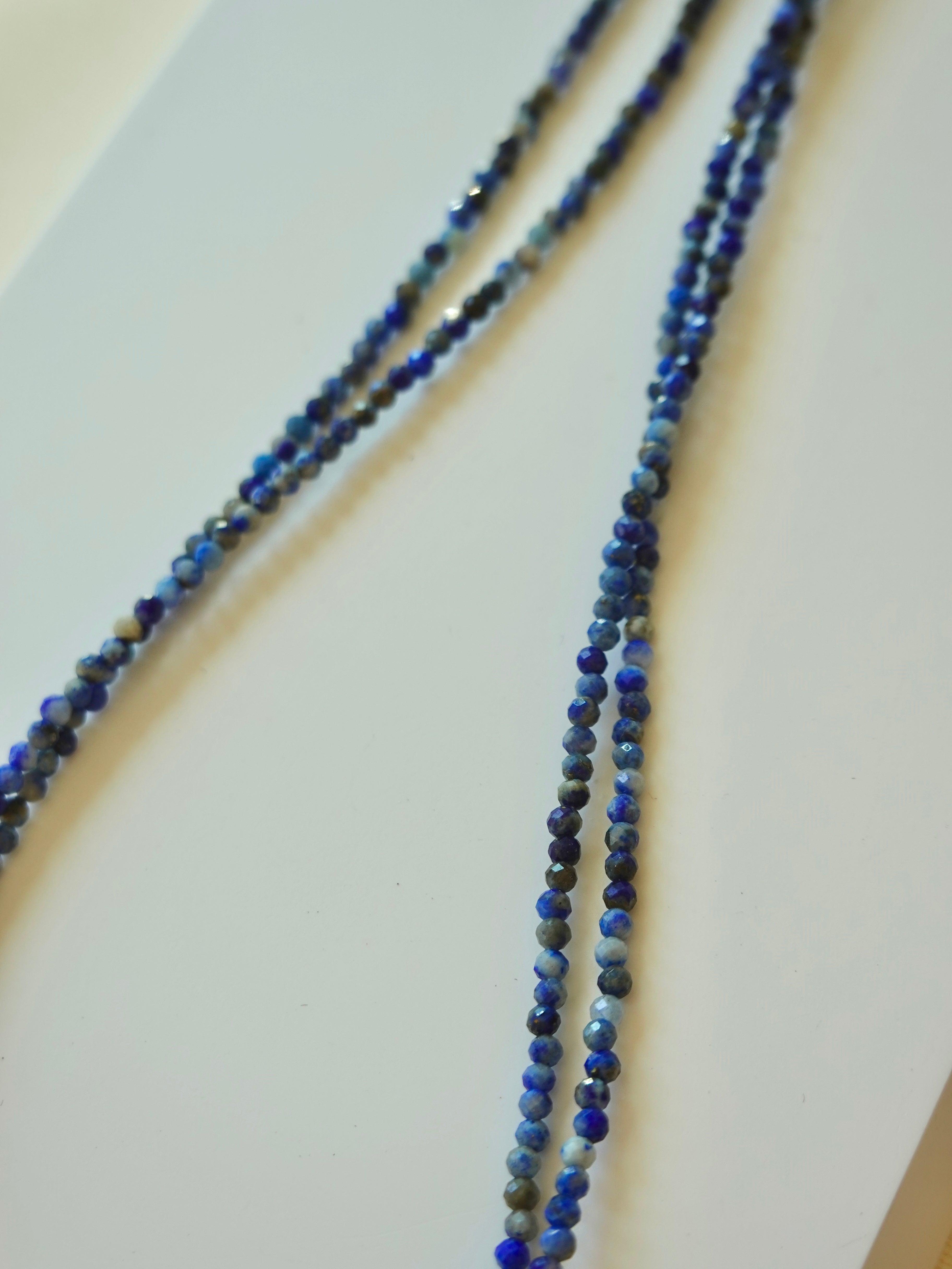 Double-Wrap Lapis & Baroque Pearl Necklace