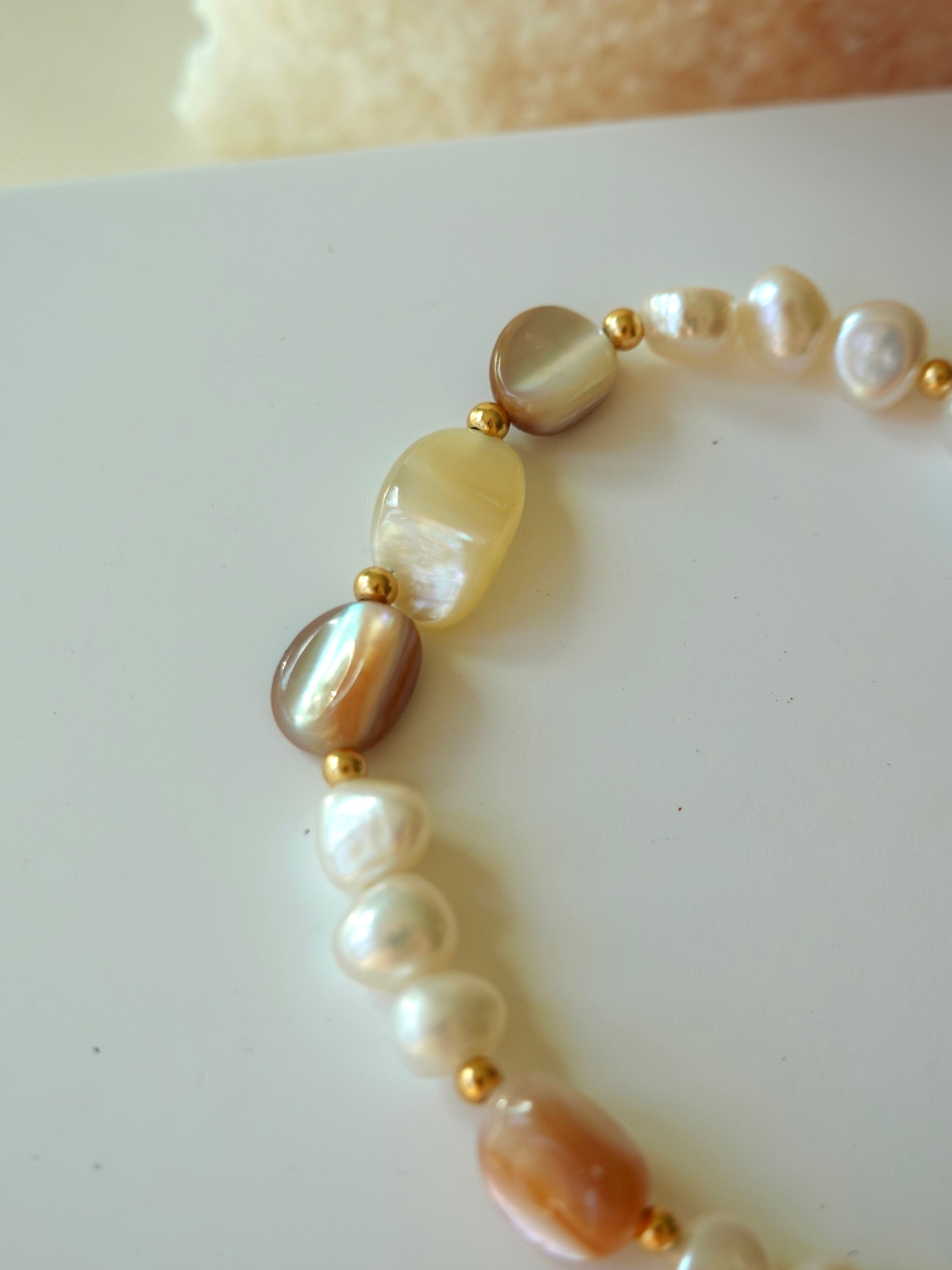 Gleam Penguin Shell & Pearl Bracelet