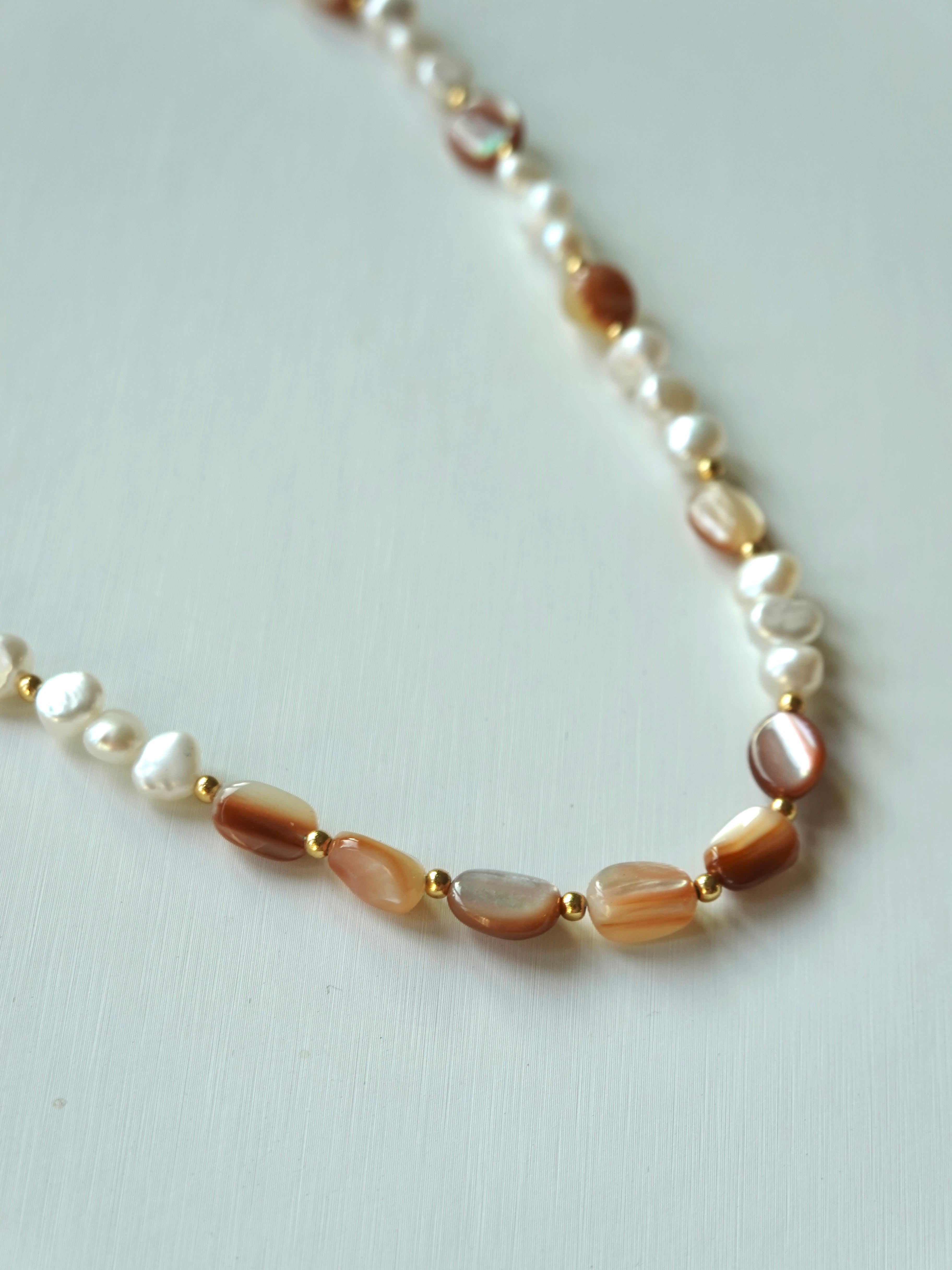 Gleam Penguin Shell & Pearl Necklace