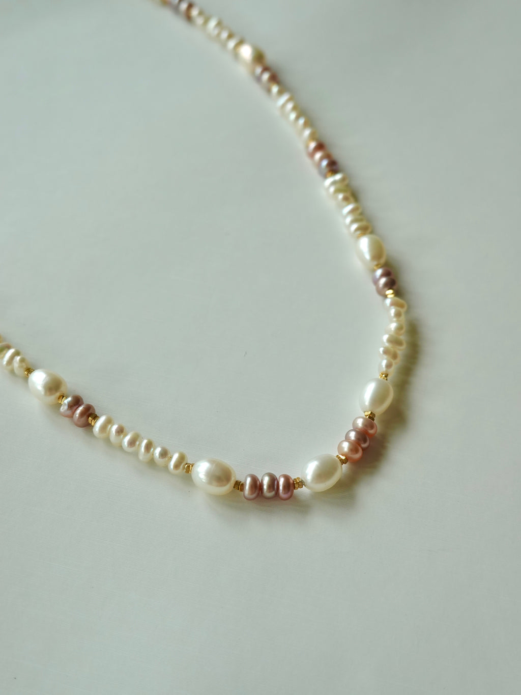 Lavender Pearl Medley Necklace