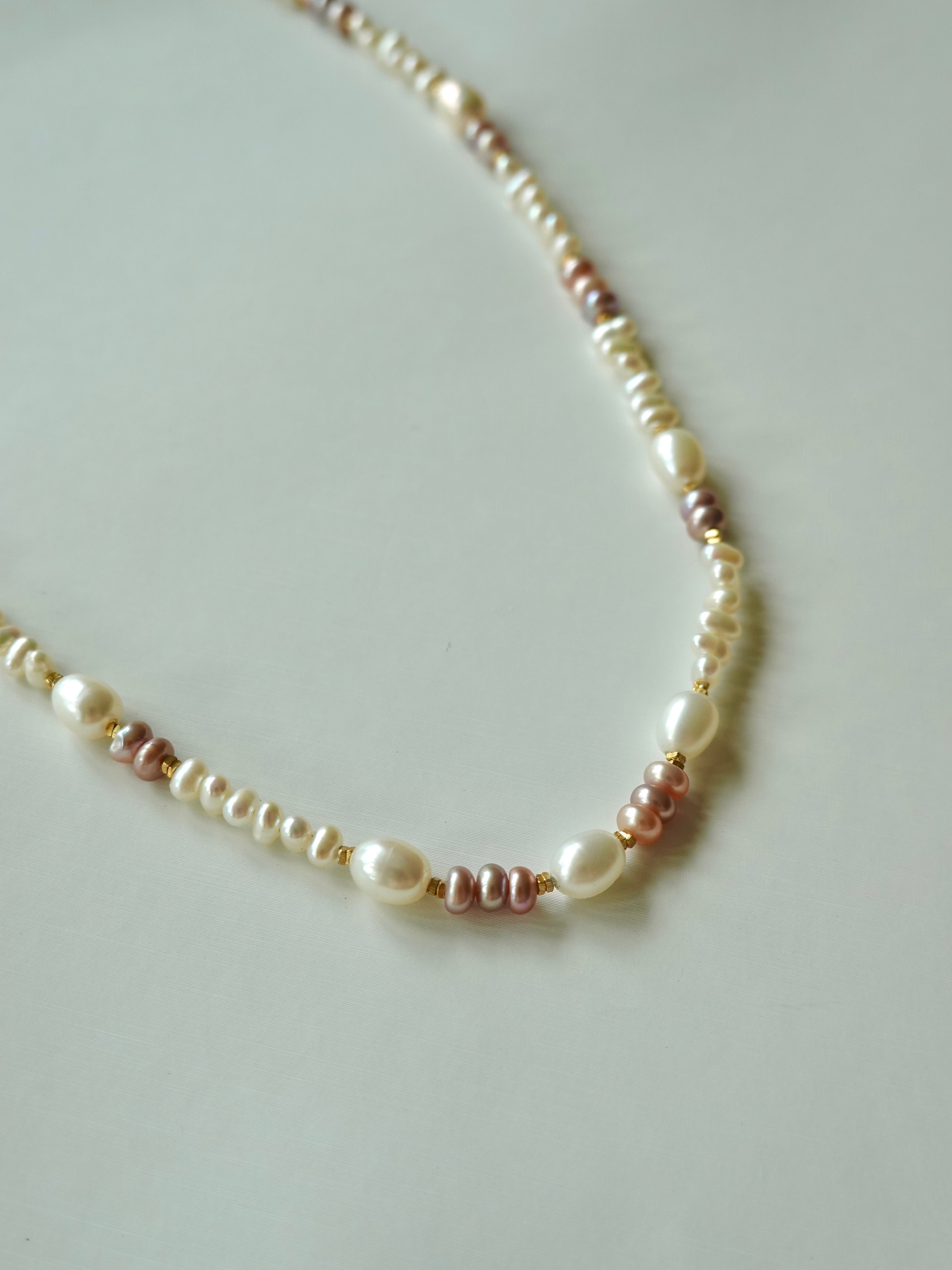 Lavender Pearl Medley Necklace