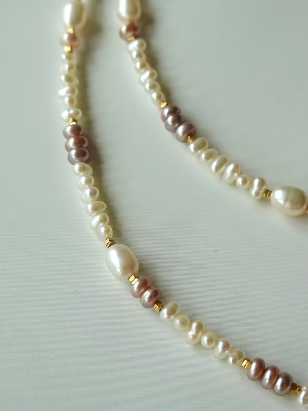 Lavender Pearl Medley Necklace