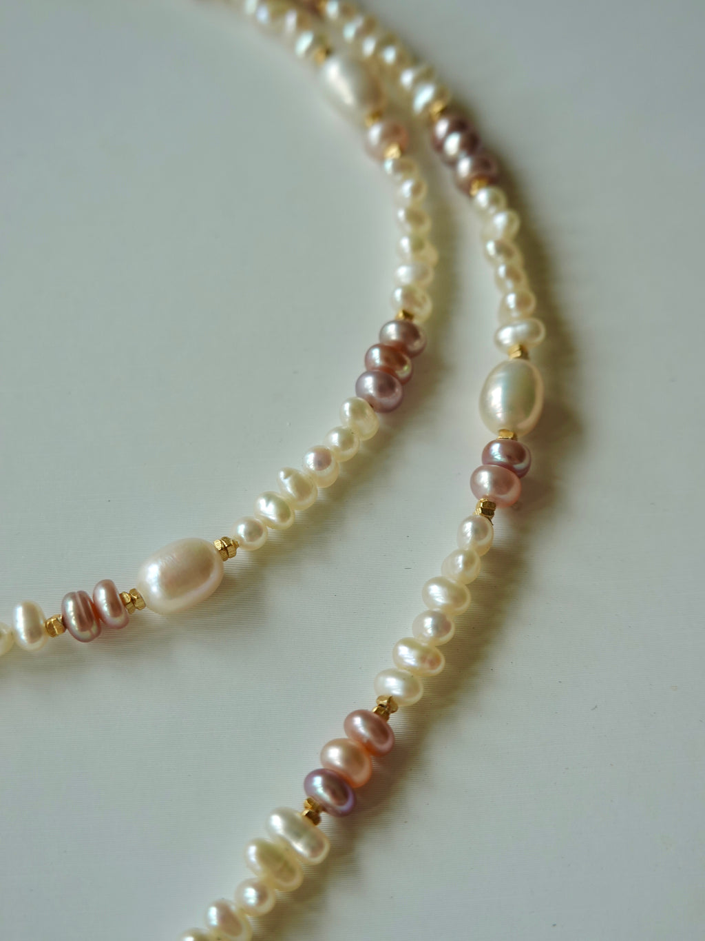 Lavender Pearl Medley Necklace