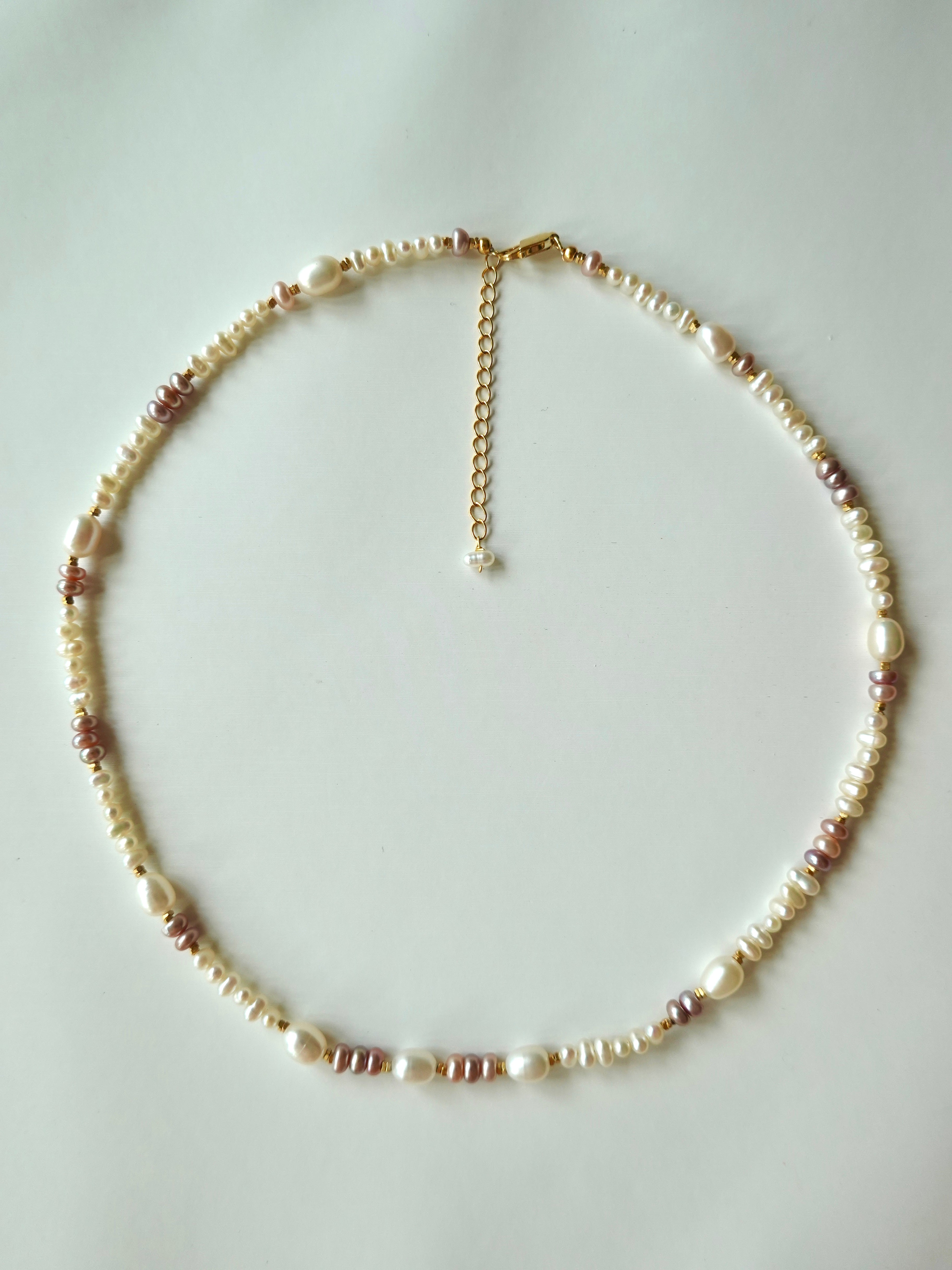 Lavender Pearl Medley Necklace