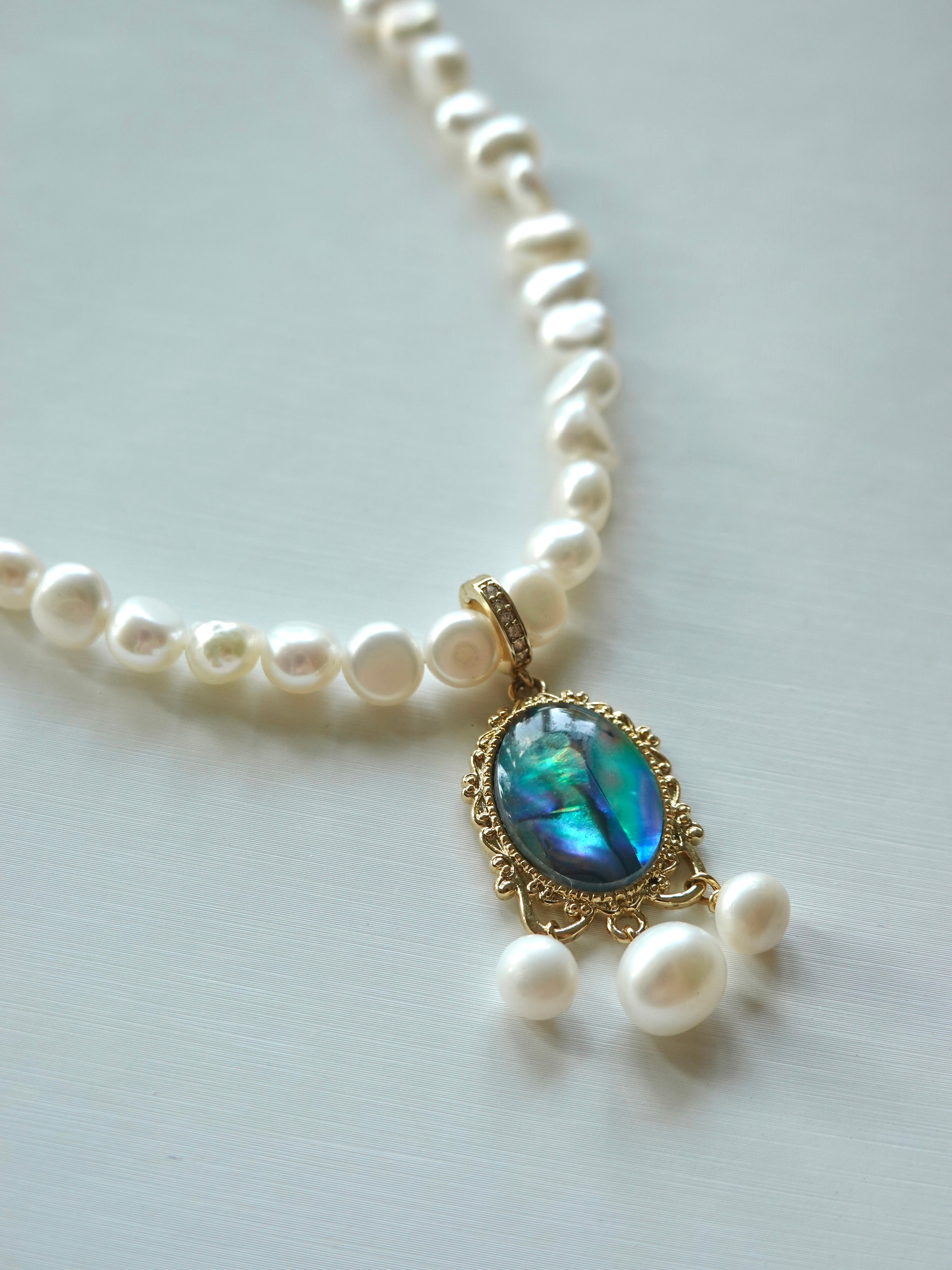 Lagoon Abalone Pearl Necklace