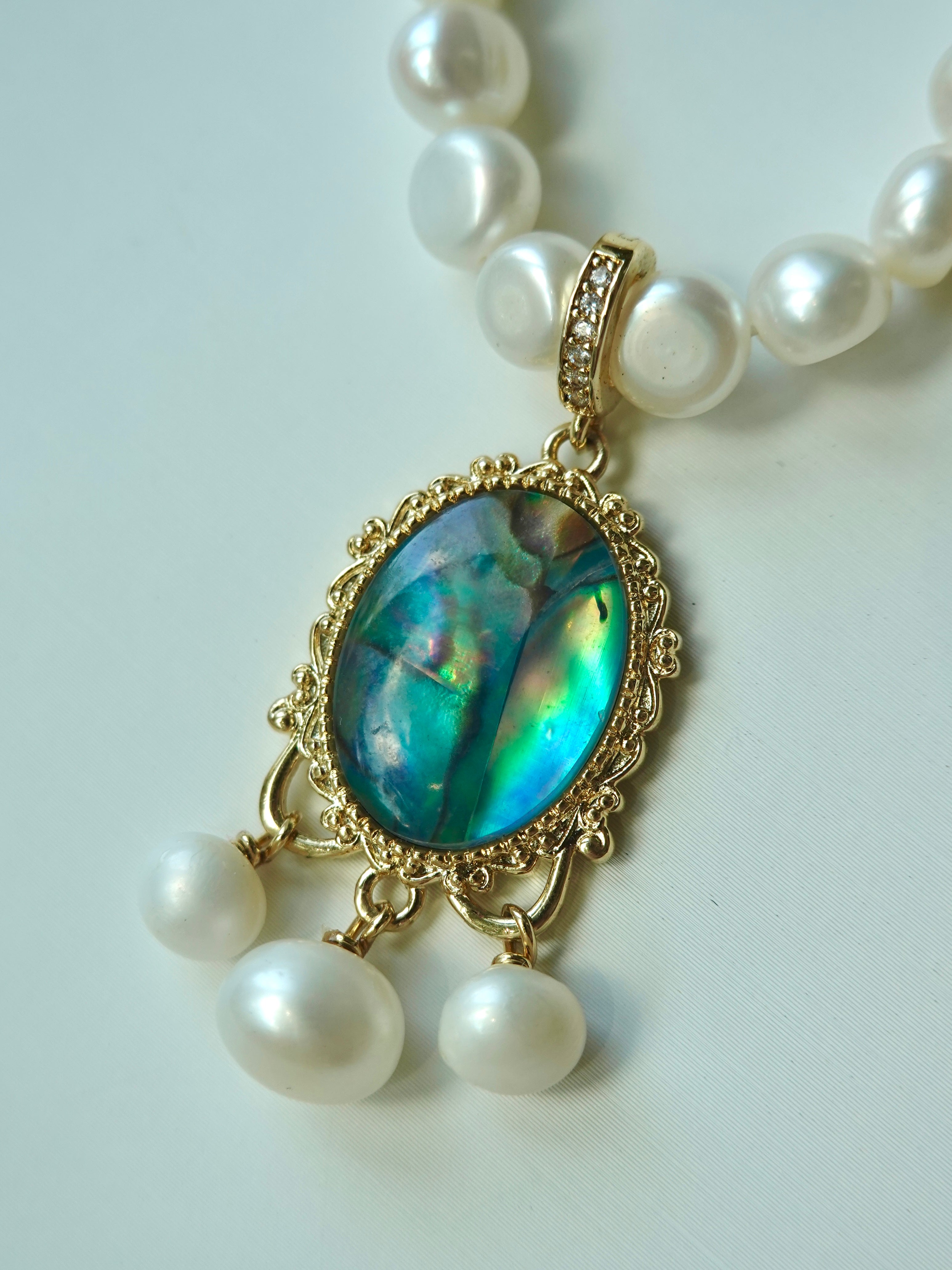 Lagoon Abalone Pearl Necklace