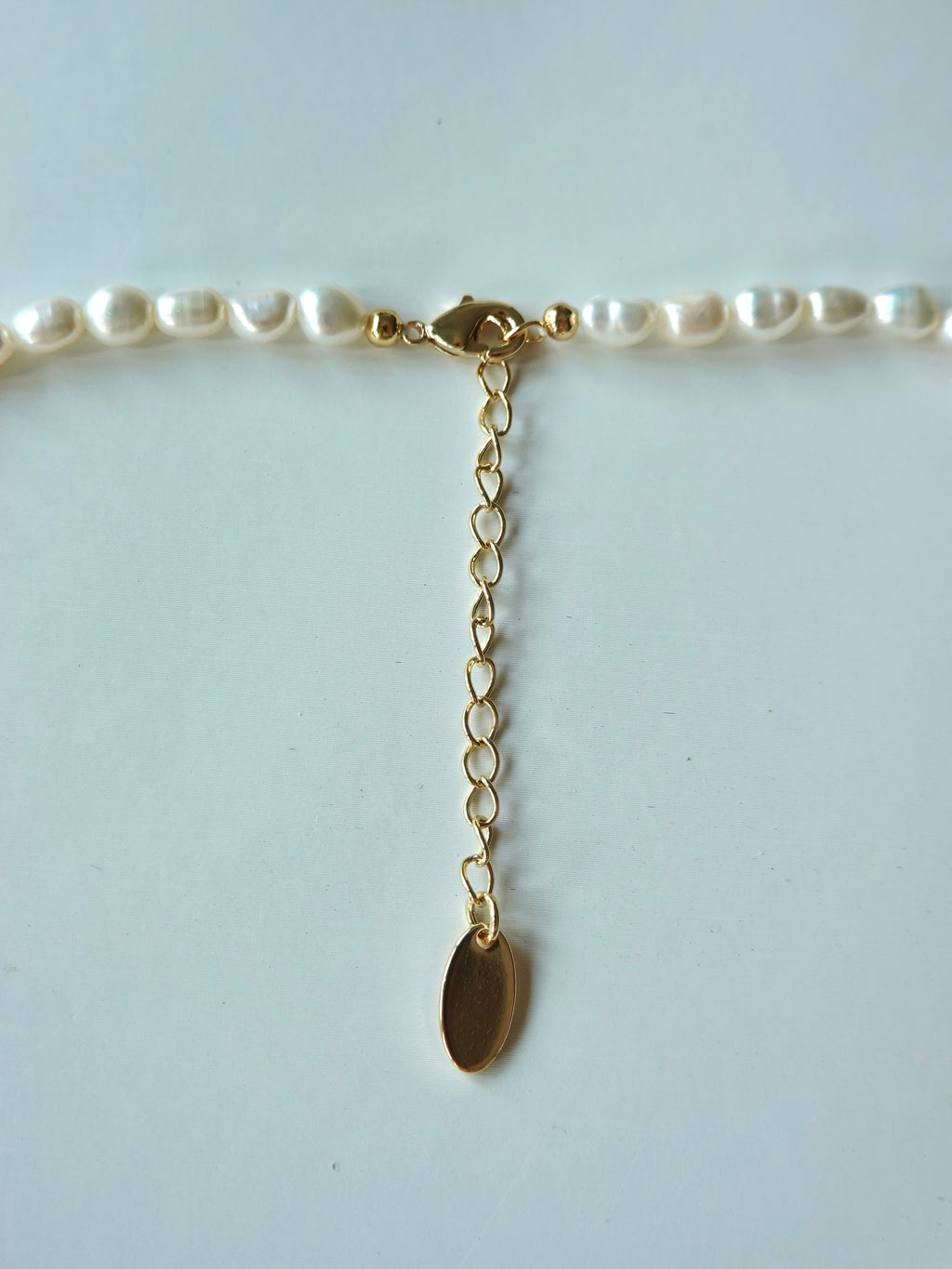 Droplet Accent Pearl Necklace
