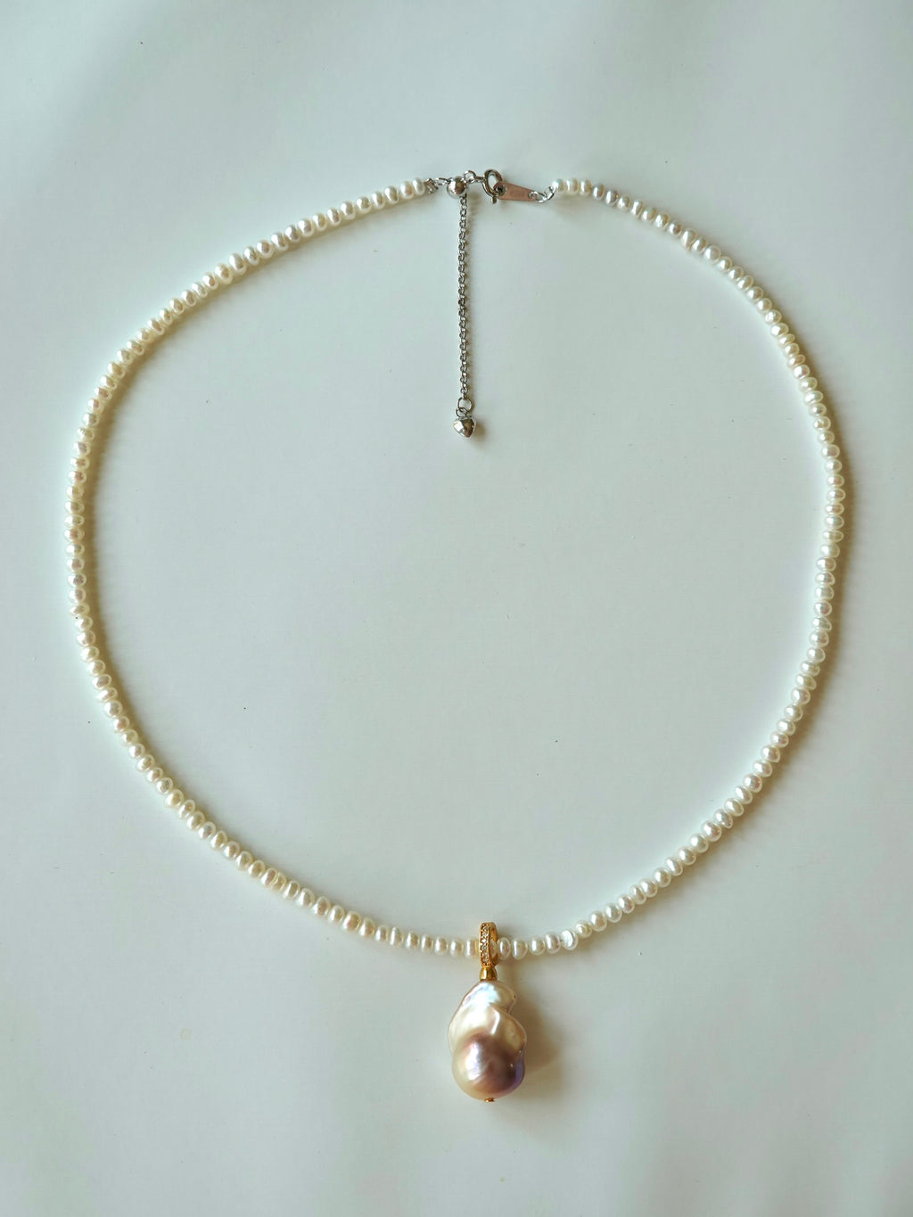 Lavender Drop Baroque Pearl Necklace