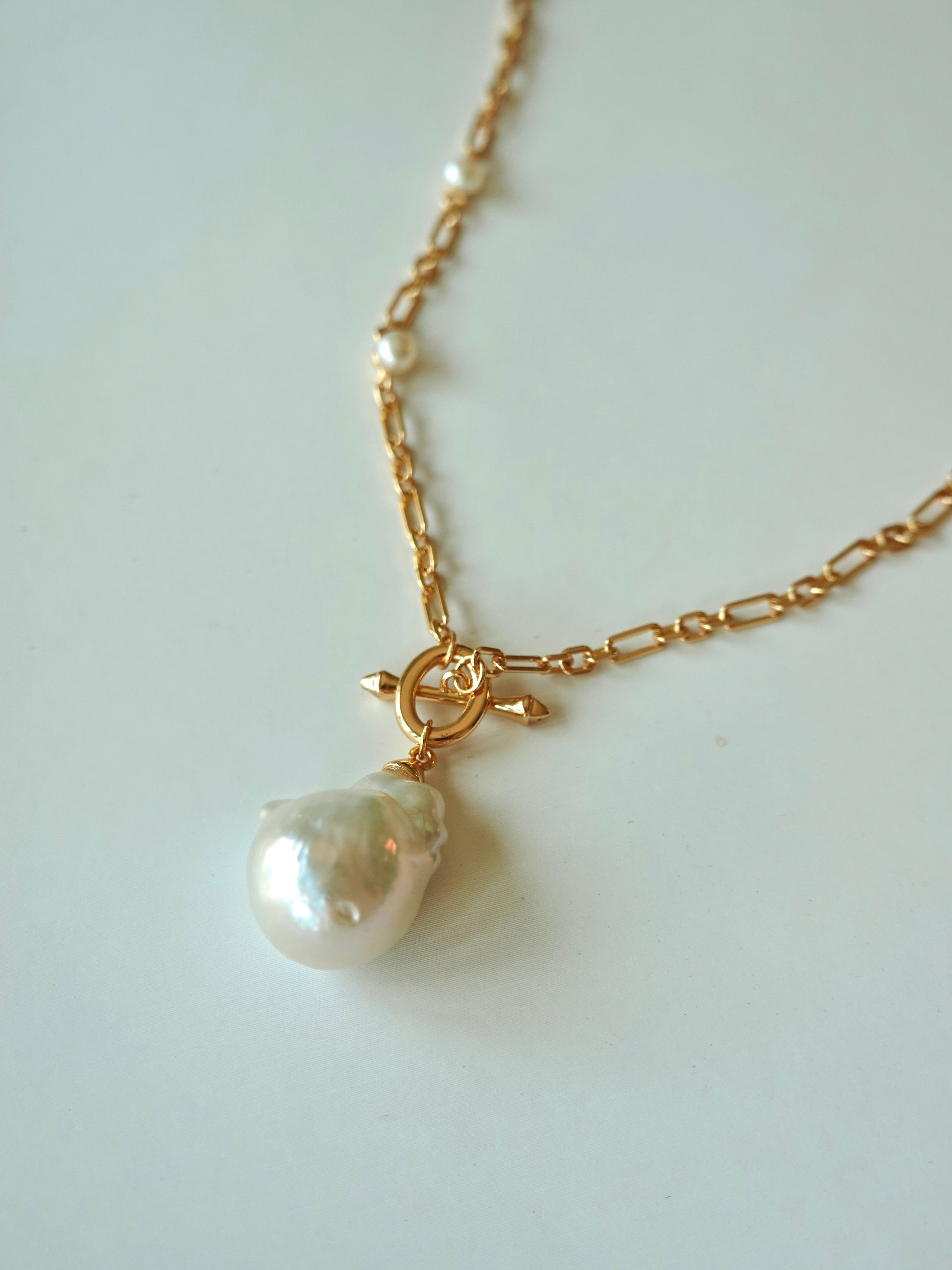 Toggle Baroque Pearl Necklace