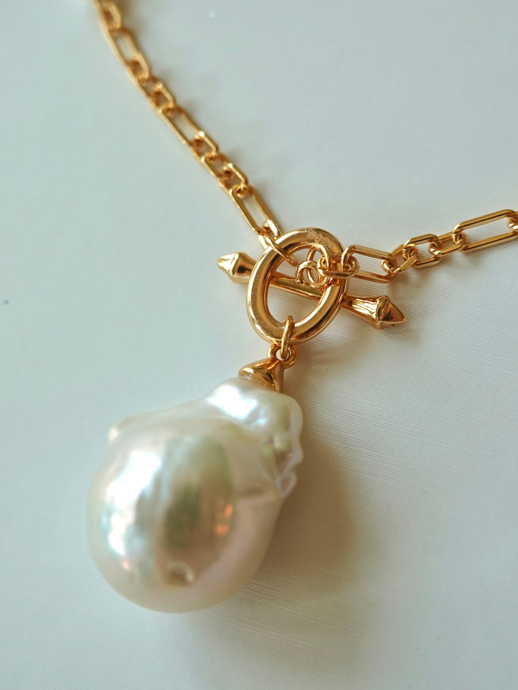 Toggle Baroque Pearl Necklace