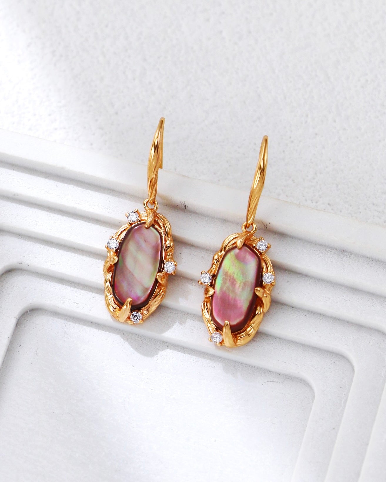 Penguin Shell Drop Earrings