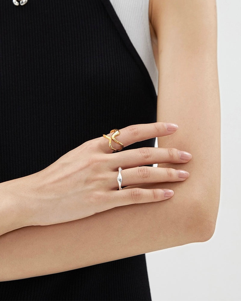 Wave Open Ring